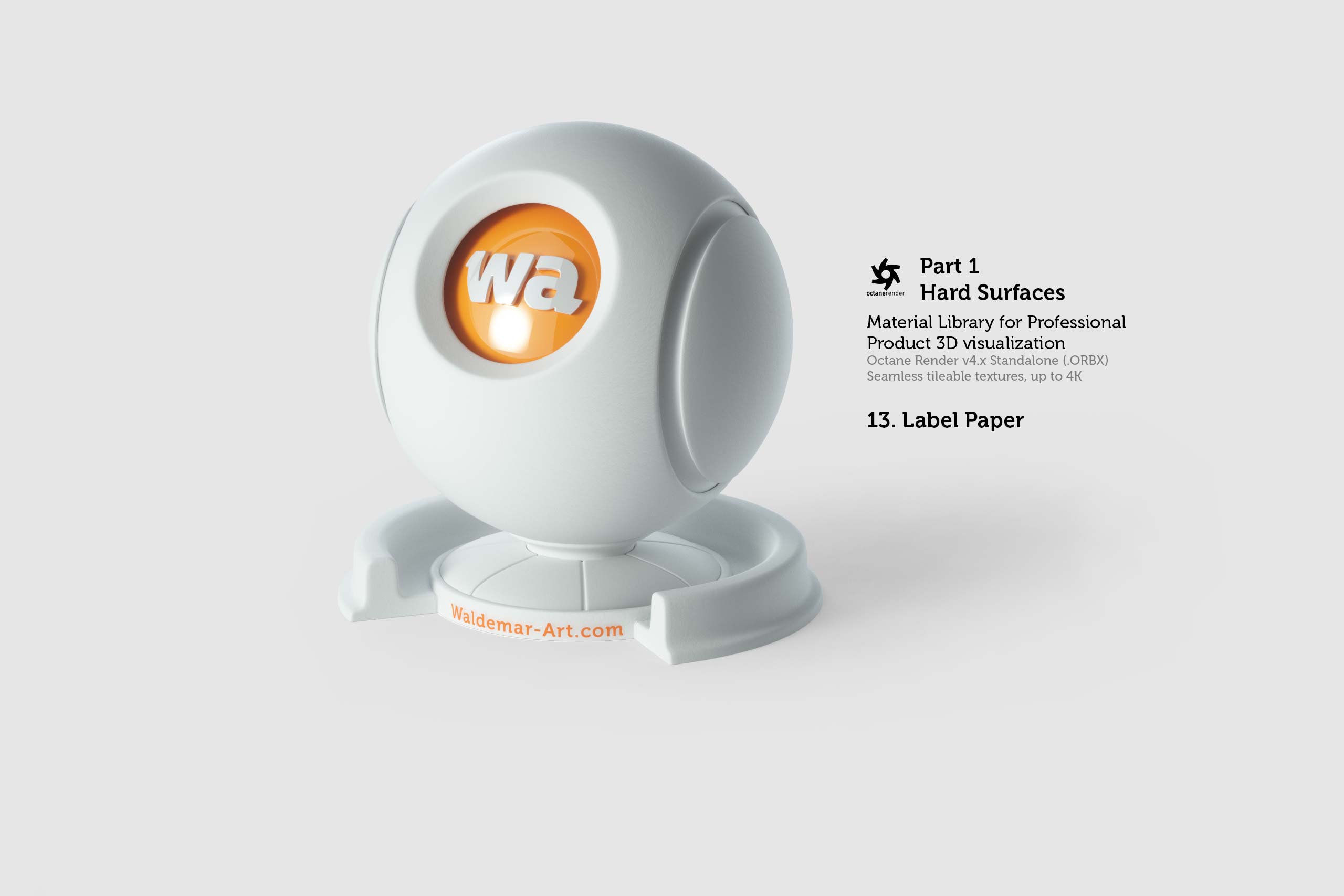 Octane 4+ Standalone Materials Pack 1 - Hard Surfaces [27 items] (Glass, Plastic, Metal, Paper, Cork, PET etc)