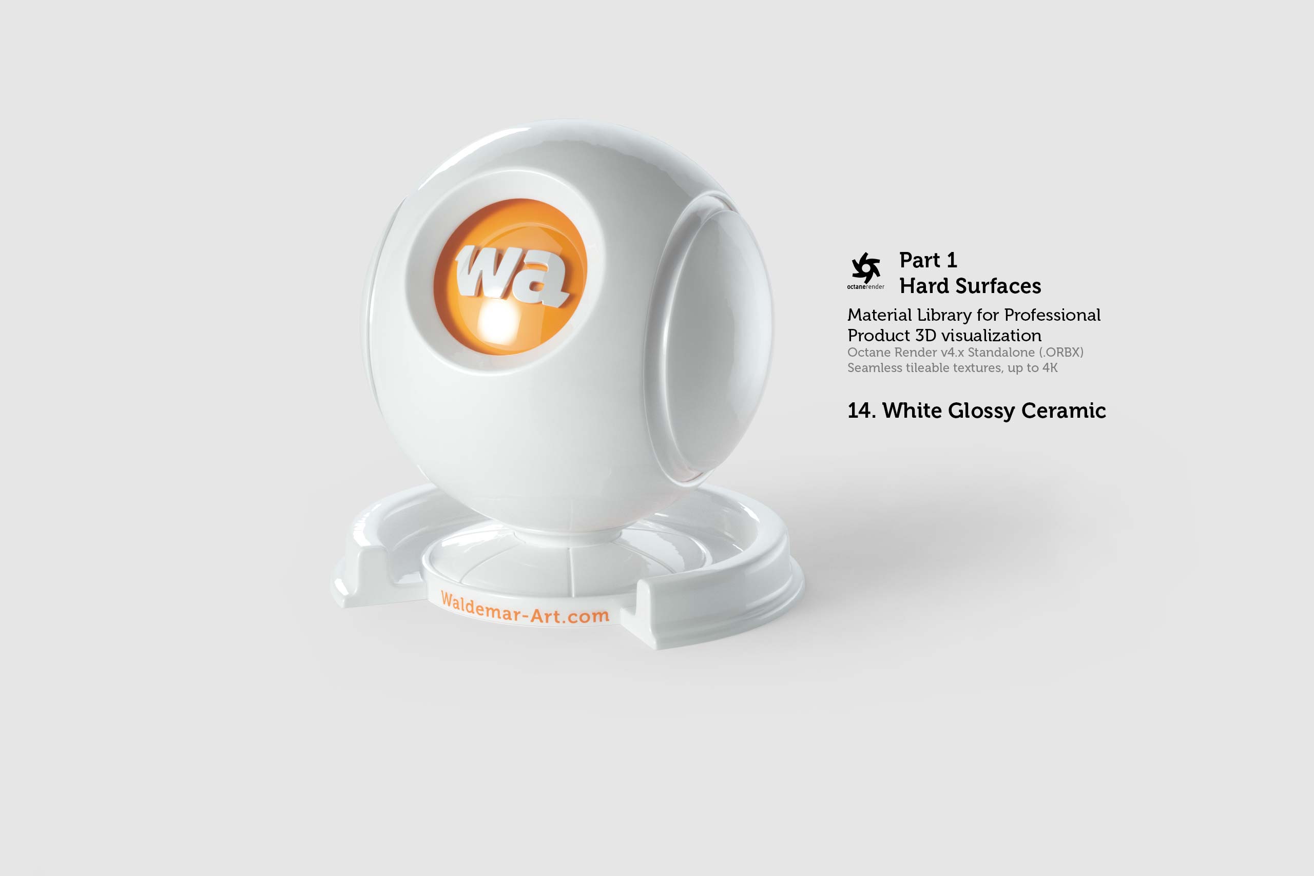 Octane 4+ Standalone Materials Pack 1 - Hard Surfaces [27 items] (Glass, Plastic, Metal, Paper, Cork, PET etc)