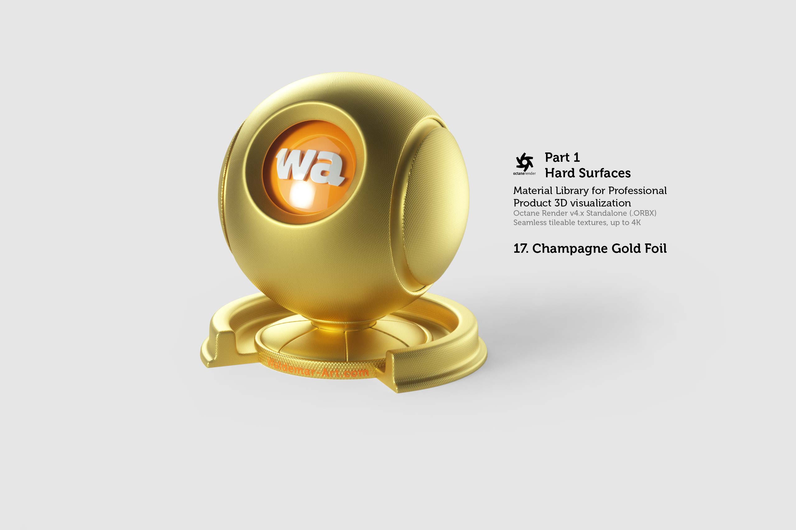 Octane 4+ Standalone Materials Pack 1 - Hard Surfaces [27 items] (Glass, Plastic, Metal, Paper, Cork, PET etc)