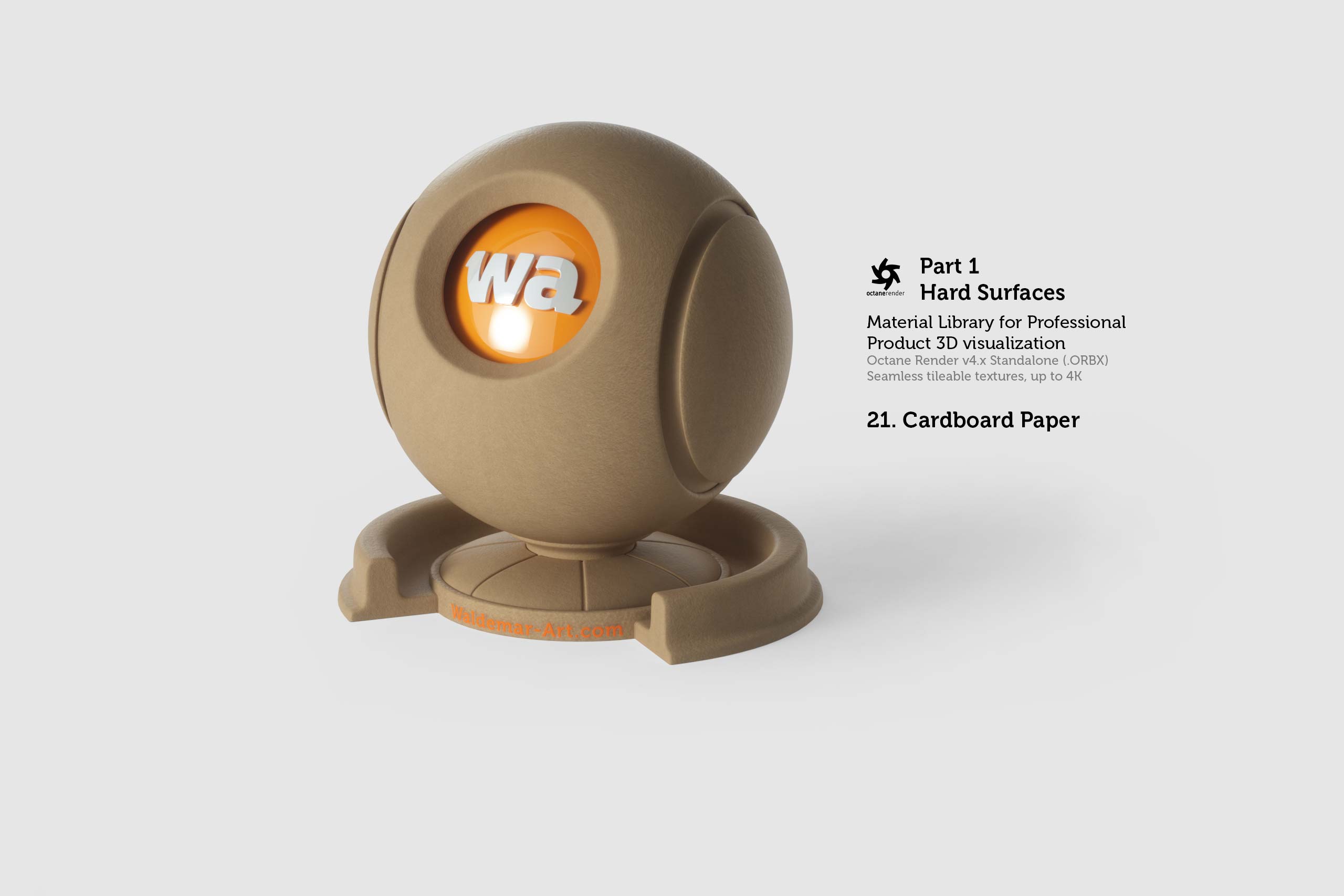 Octane 4+ Standalone Materials Pack 1 - Hard Surfaces [27 items] (Glass, Plastic, Metal, Paper, Cork, PET etc)