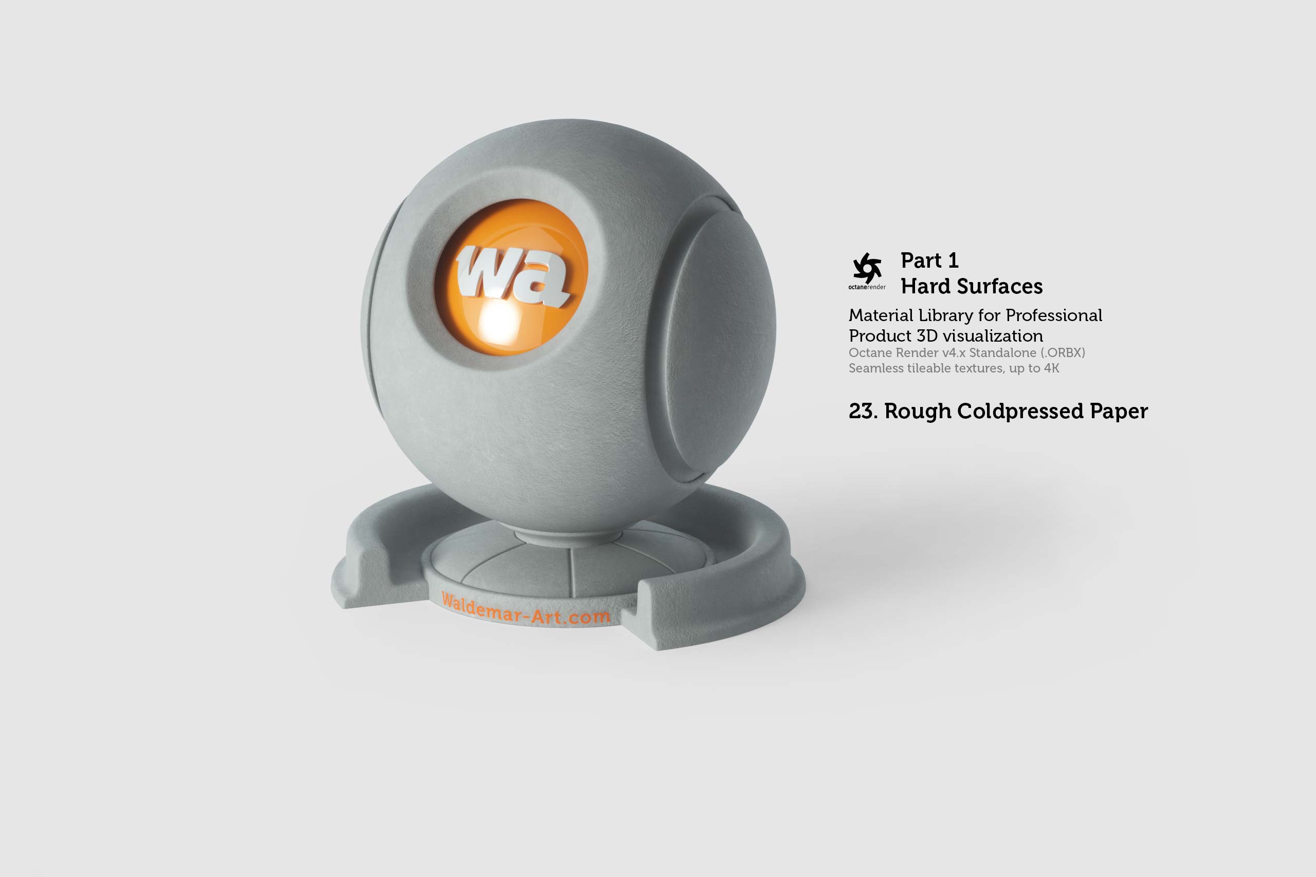 Octane 4+ Standalone Materials Pack 1 - Hard Surfaces [27 items] (Glass, Plastic, Metal, Paper, Cork, PET etc)