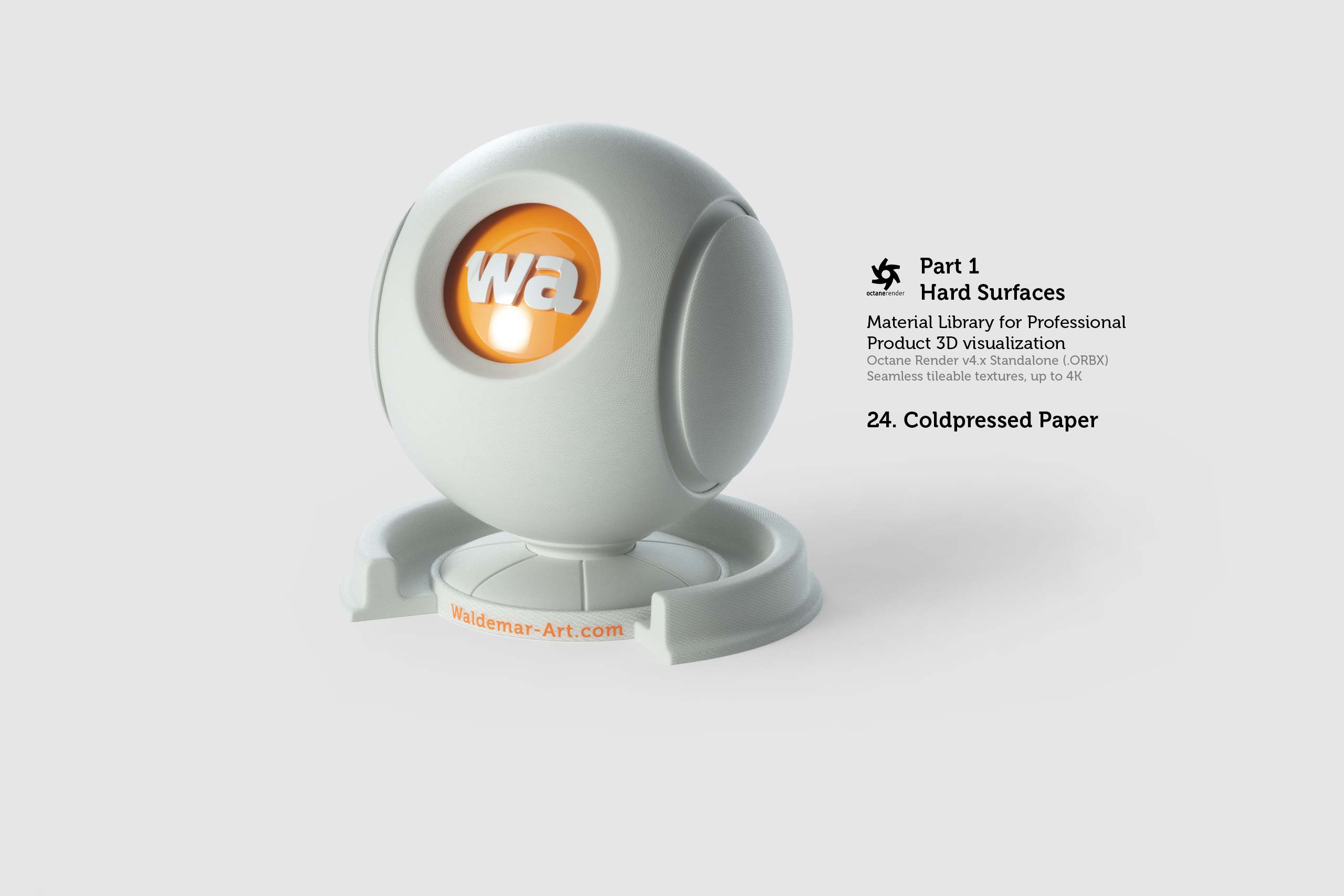 Octane 4+ Standalone Materials Pack 1 - Hard Surfaces [27 items] (Glass, Plastic, Metal, Paper, Cork, PET etc)