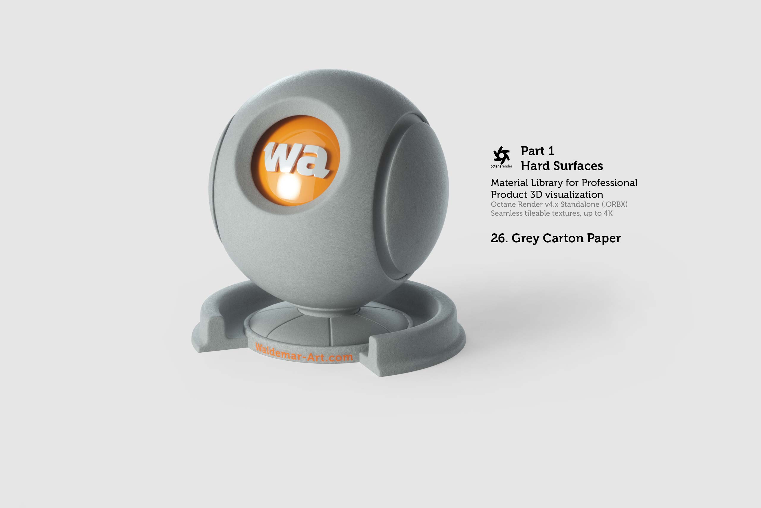 Octane 4+ Standalone Materials Pack 1 - Hard Surfaces [27 items] (Glass, Plastic, Metal, Paper, Cork, PET etc)