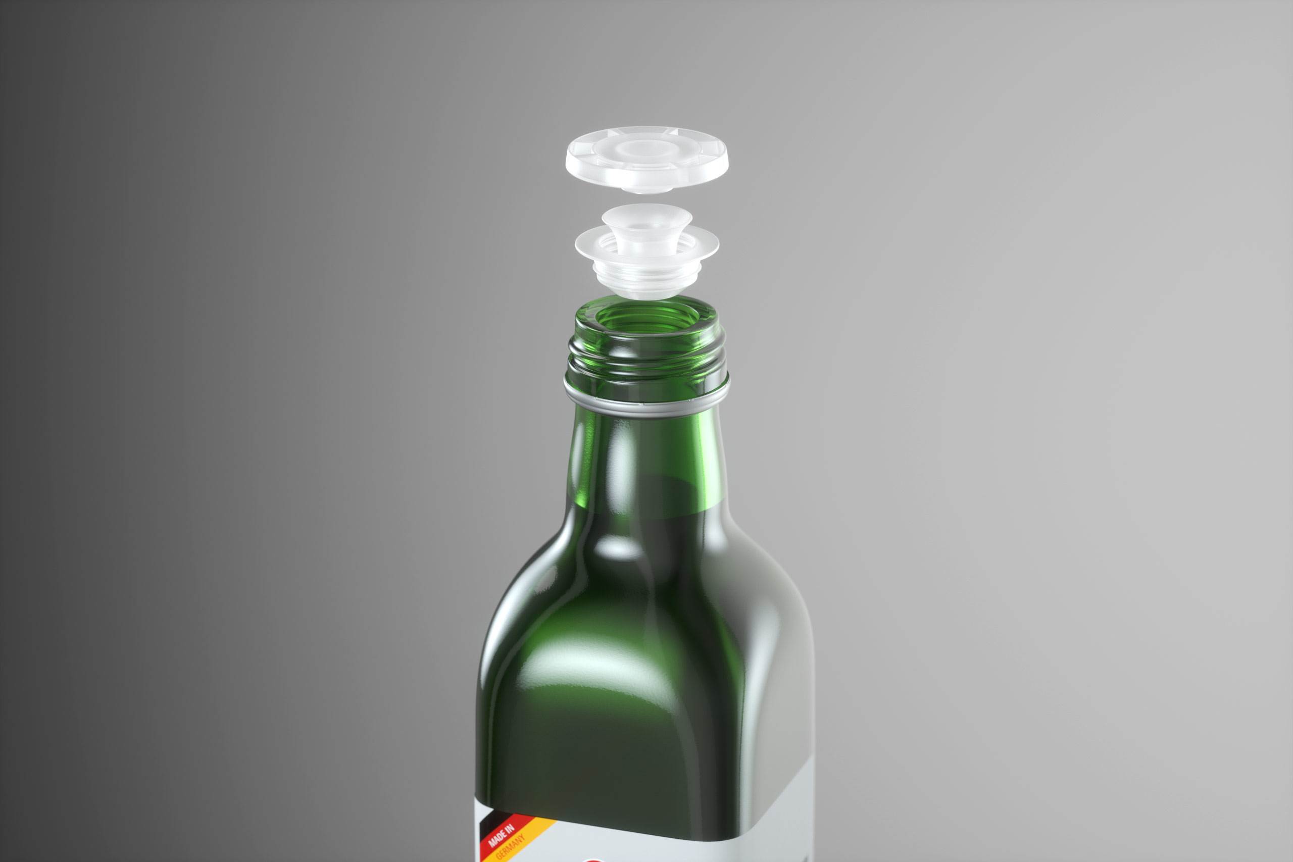 Premium packaging 3D model of the Olive Oil Square Glass Bottle 500ml