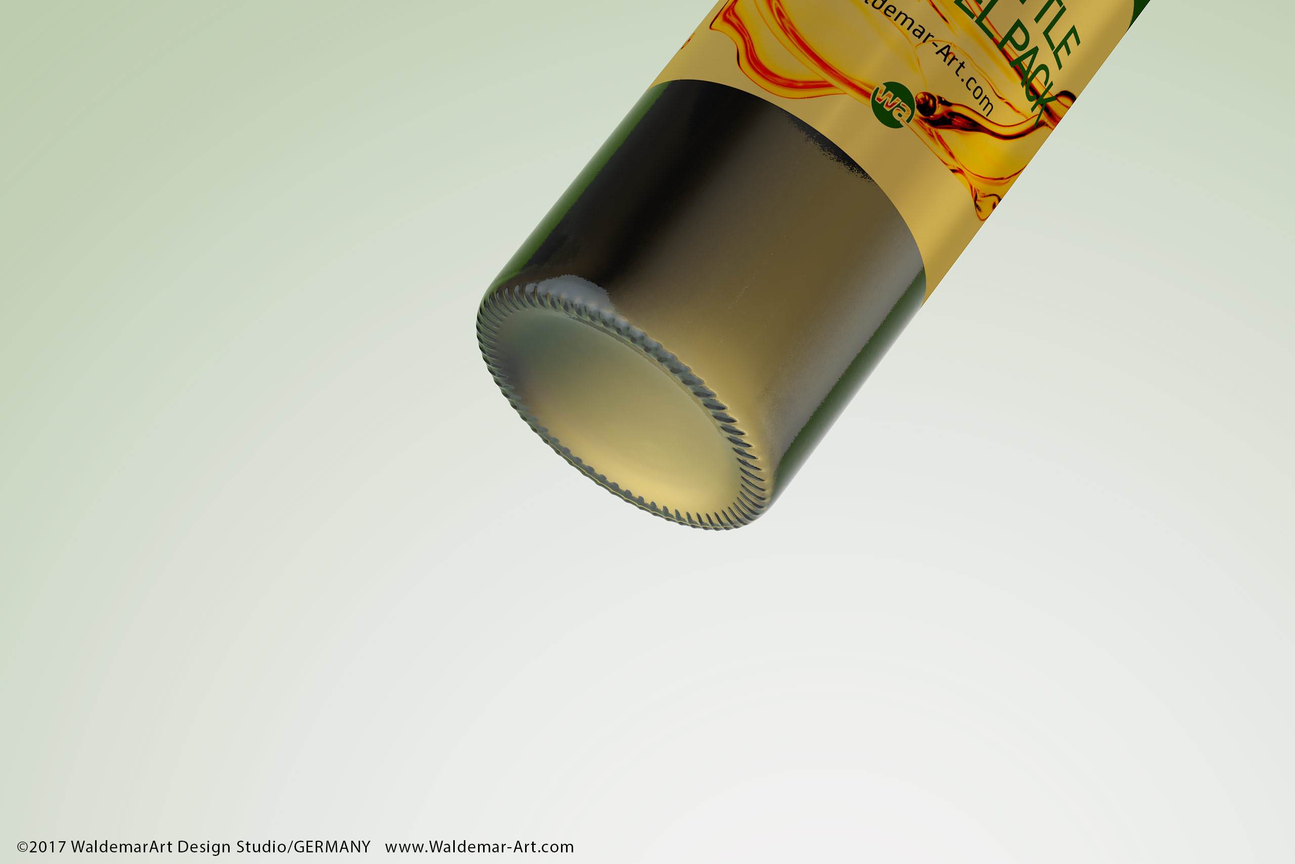 Olive Oil Glass Bottle 500ml packaging 3d model