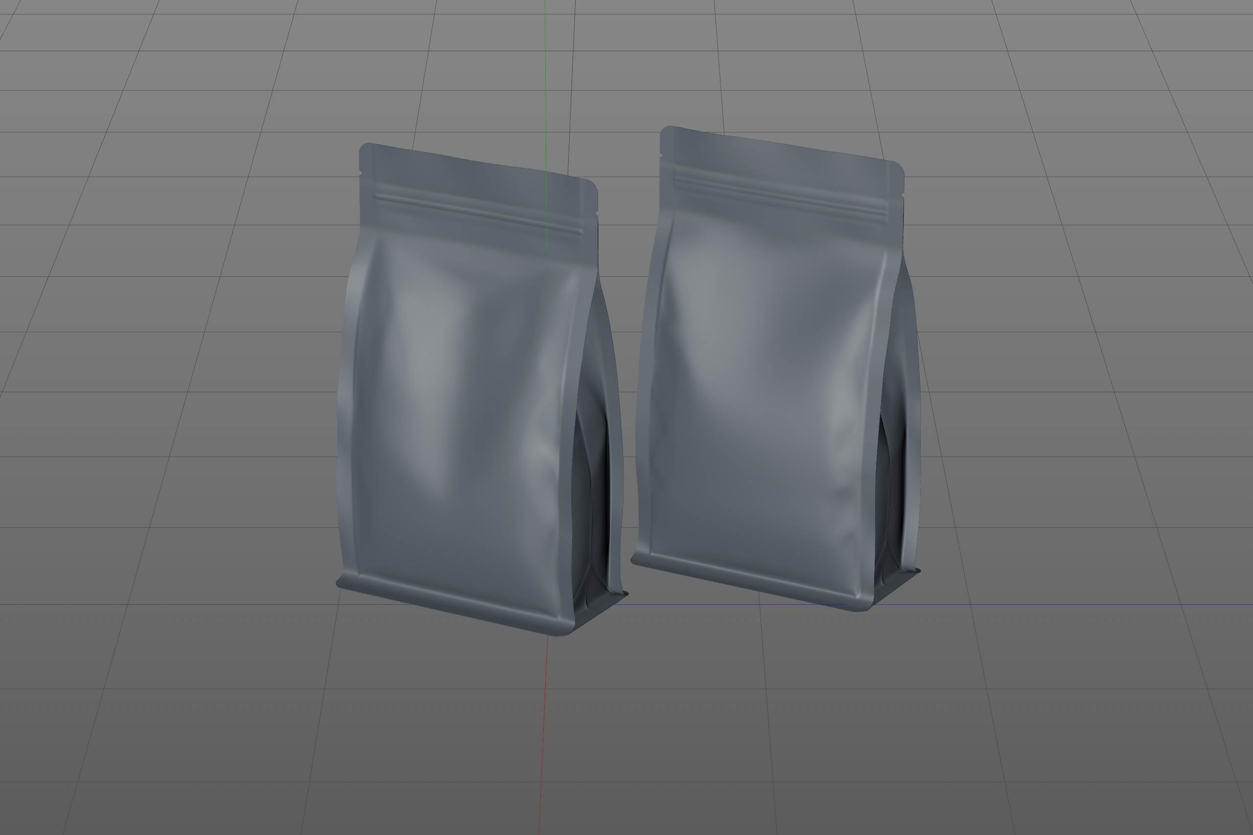 Paper Coffee Bag 250g with ZIP closure packaging 3D model