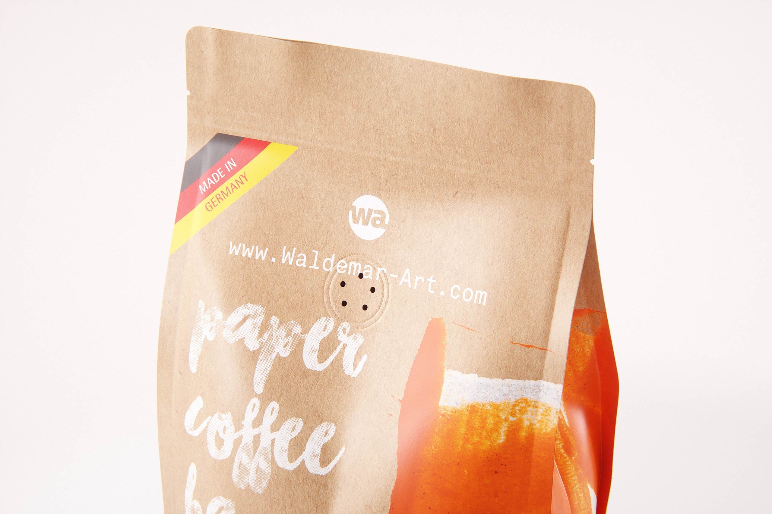 Paper Coffee Bag 500g with ZIP closure packaging 3D model