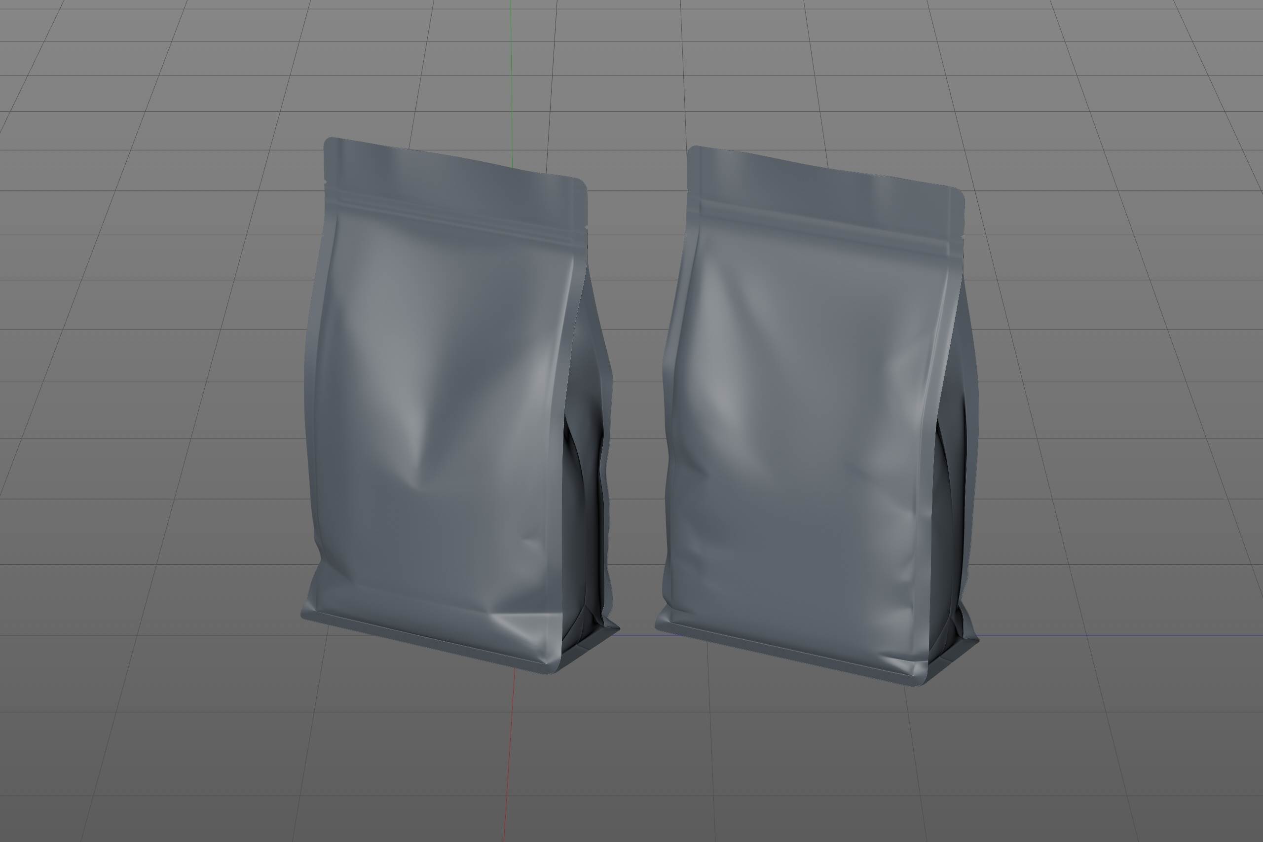 Paper Coffee Bag 500g with ZIP closure packaging 3D model