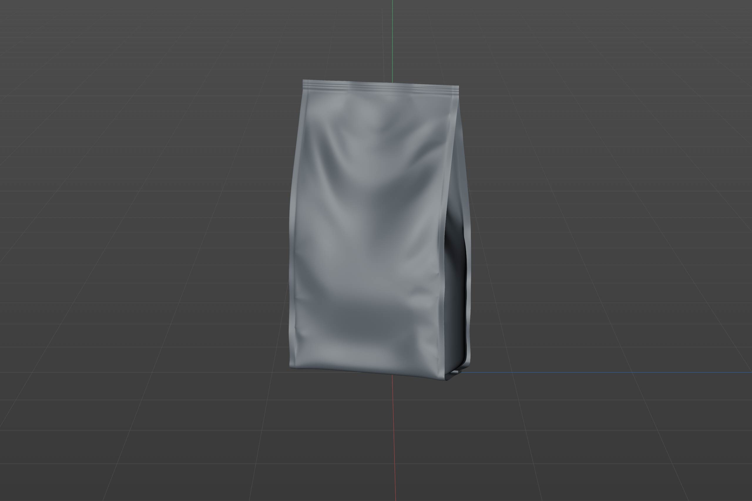 650g plastic bag of pet food premium packaging 3d model
