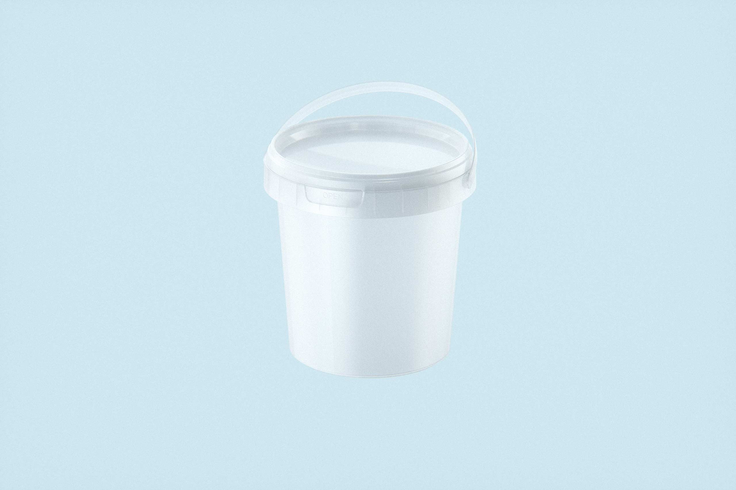 Vanille Dessert Plastic Bucket 800g premium packaging 3D model