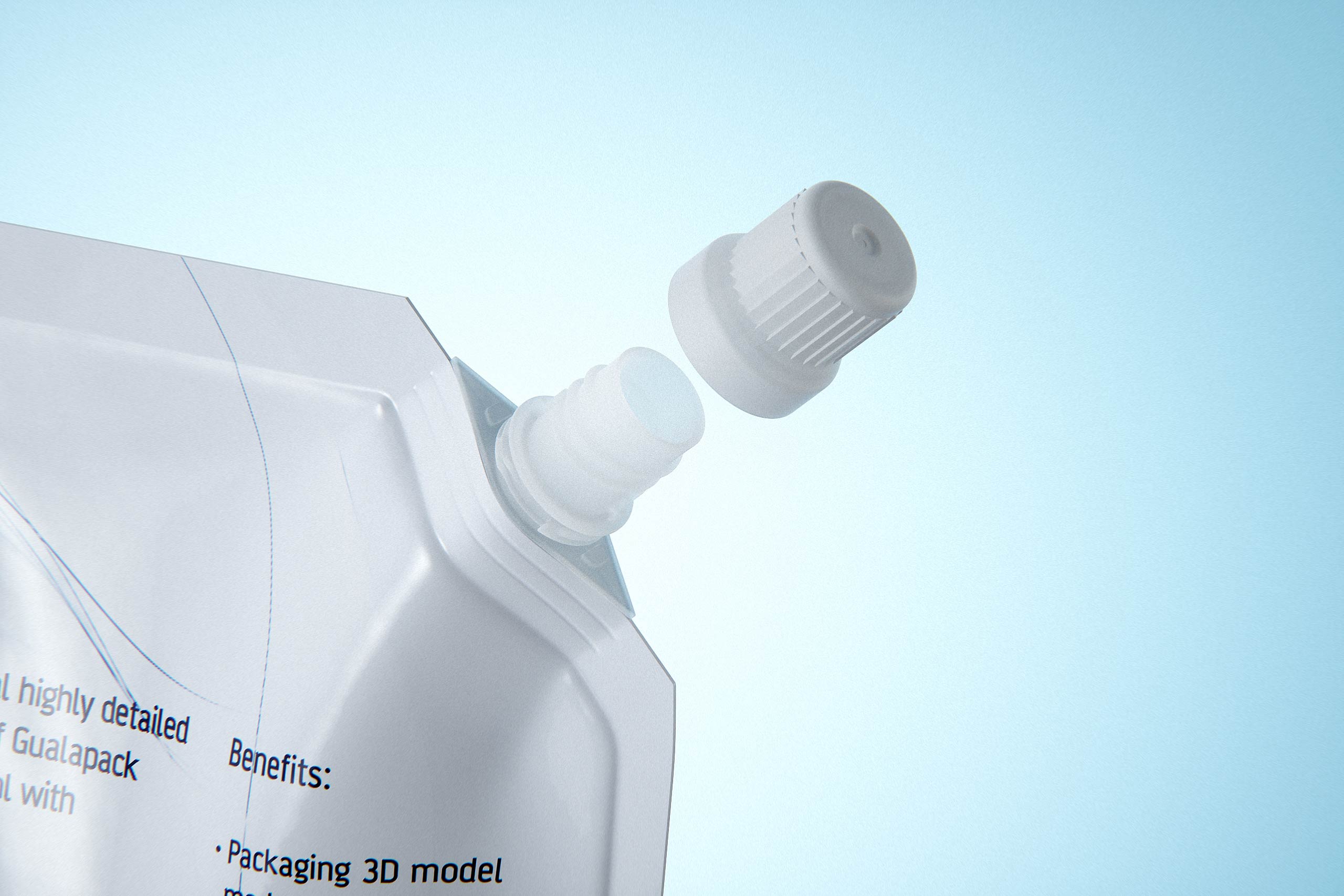 Plastic Stand-Up Pouch 500ml for hand wash packaging 3D model