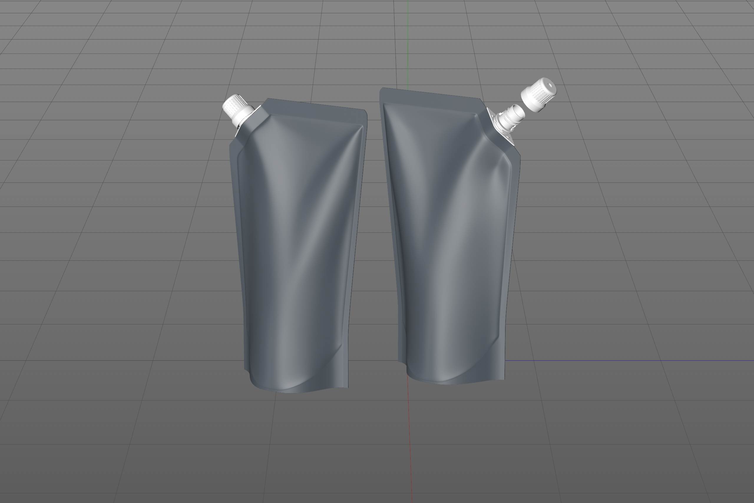 Plastic Stand-Up Pouch 500ml for hand wash packaging 3D model
