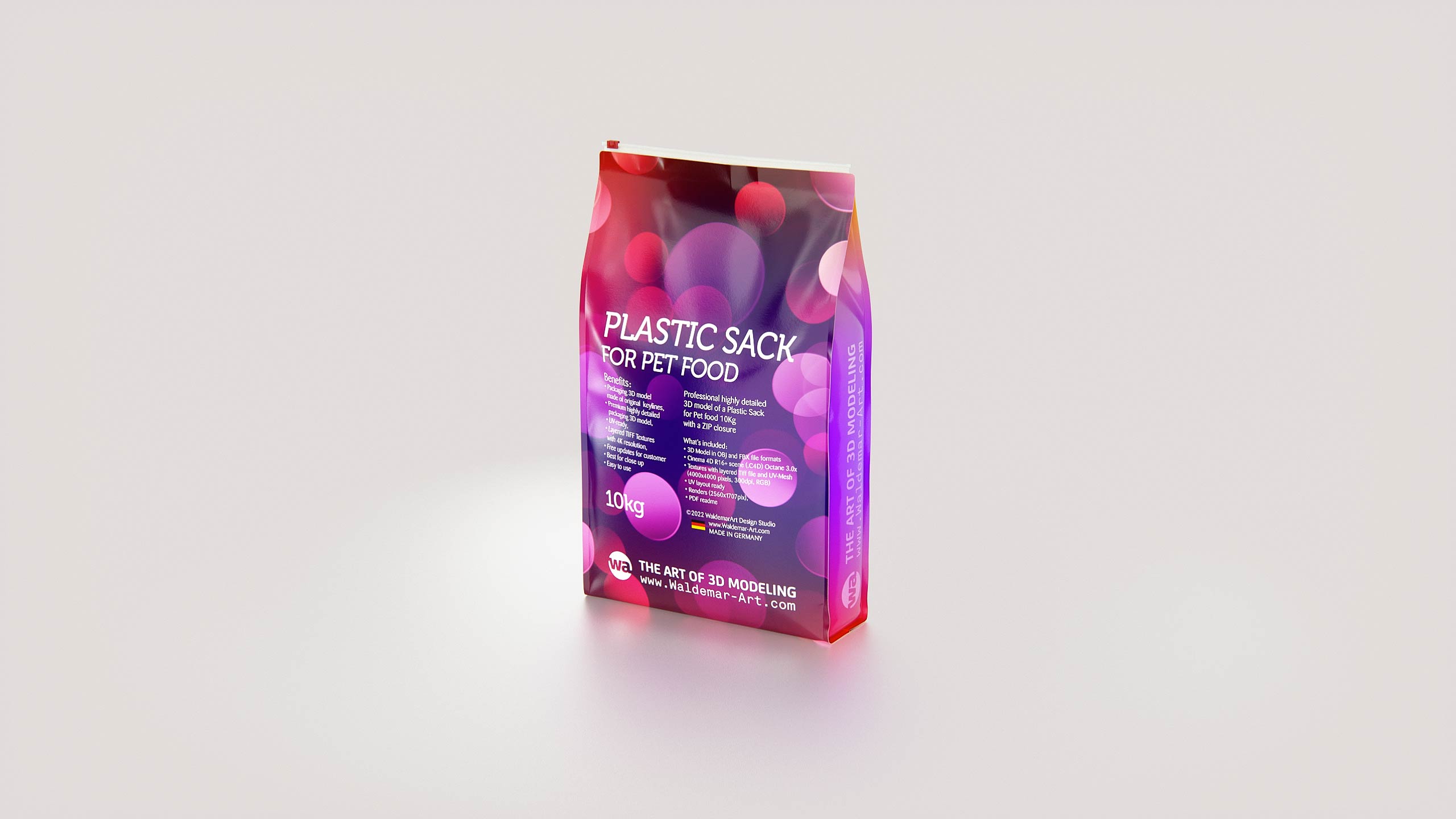 Plastic Sack for Pet Food 10Kg  packaging 3D model