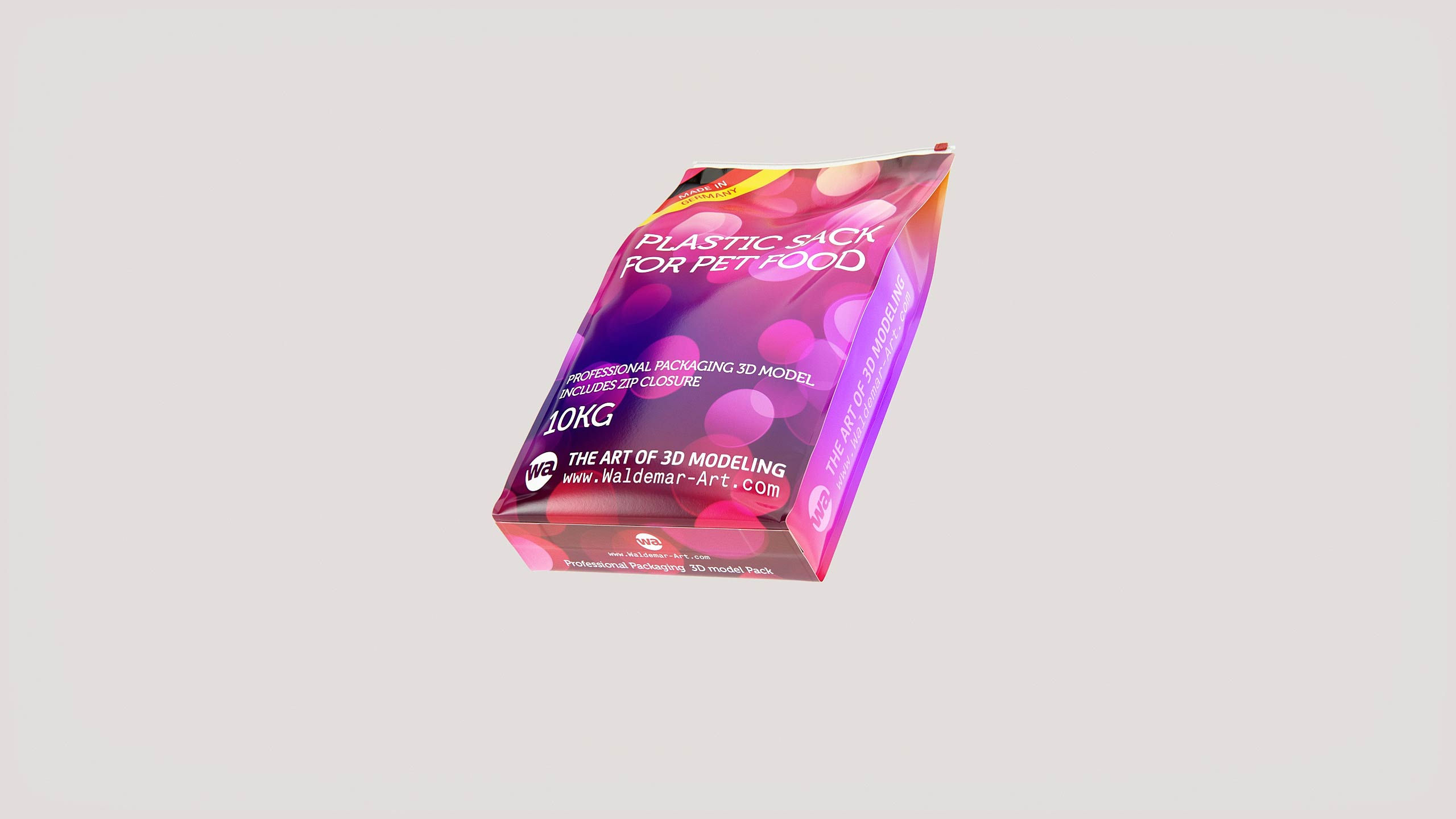 Plastic Sack for Pet Food 10Kg  packaging 3D model