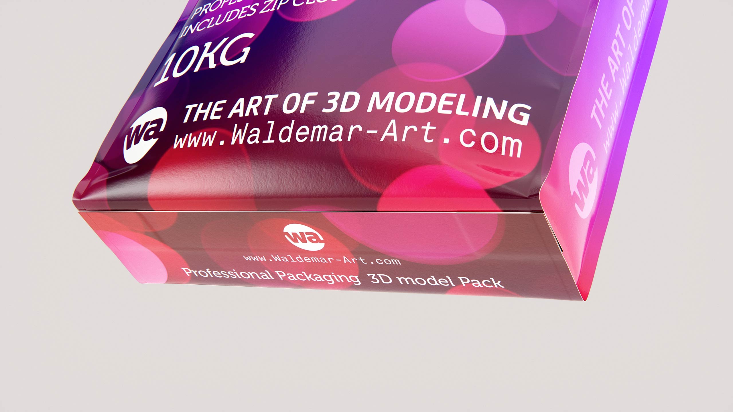 Plastic Sack for Pet Food 10Kg  packaging 3D model