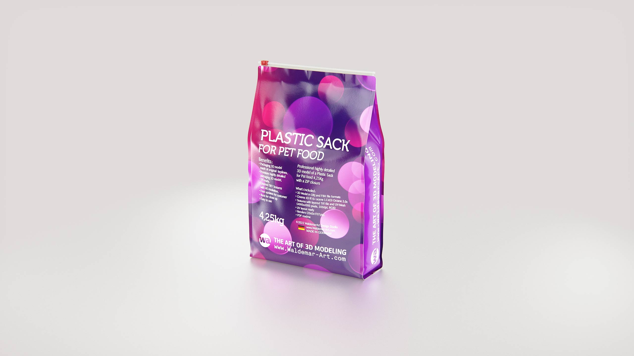 Plastic Sack for Pet Food 4,25Kg  packaging 3D model