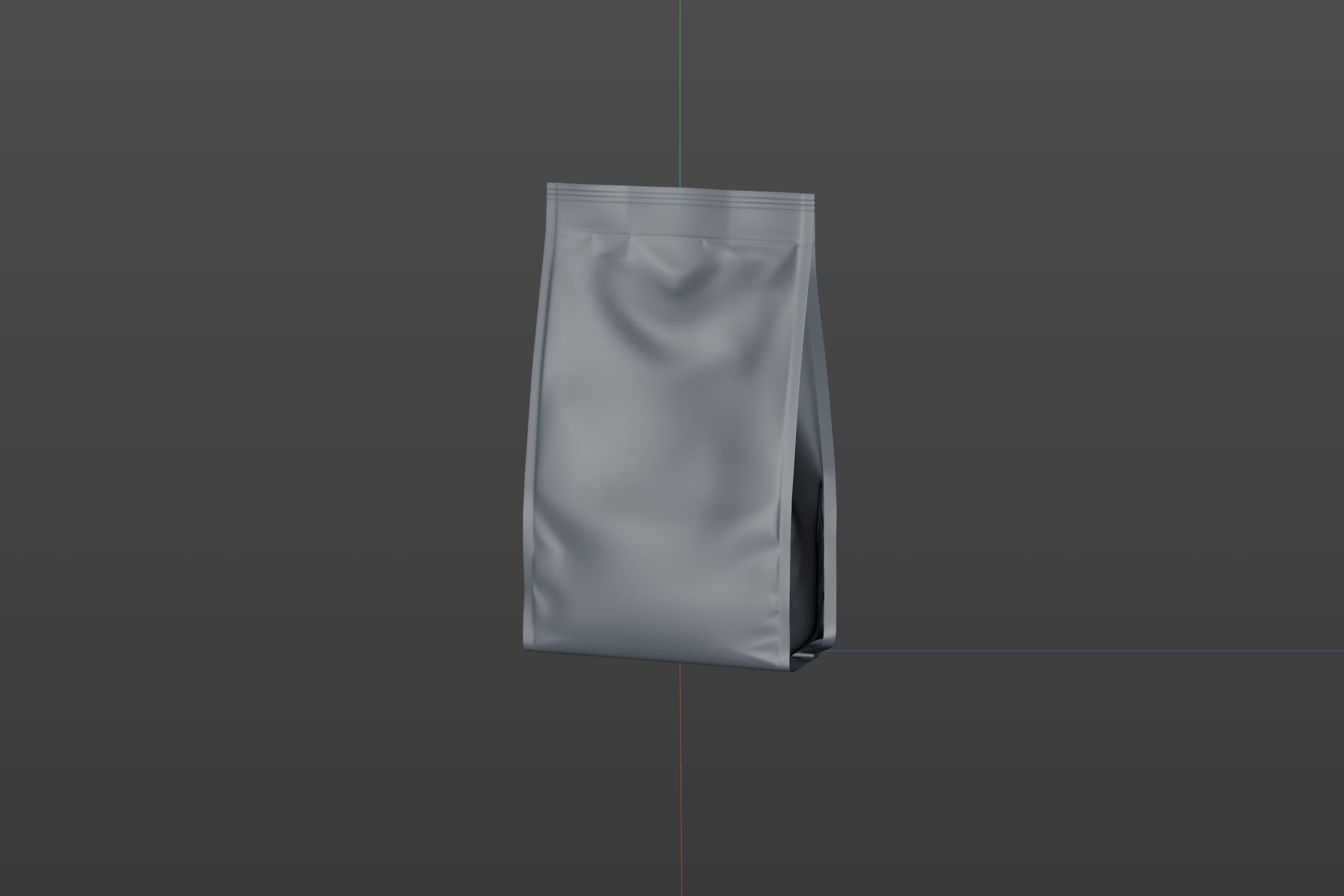 Premium 3D model of a 500(400)g plastic bag of pet food packaging