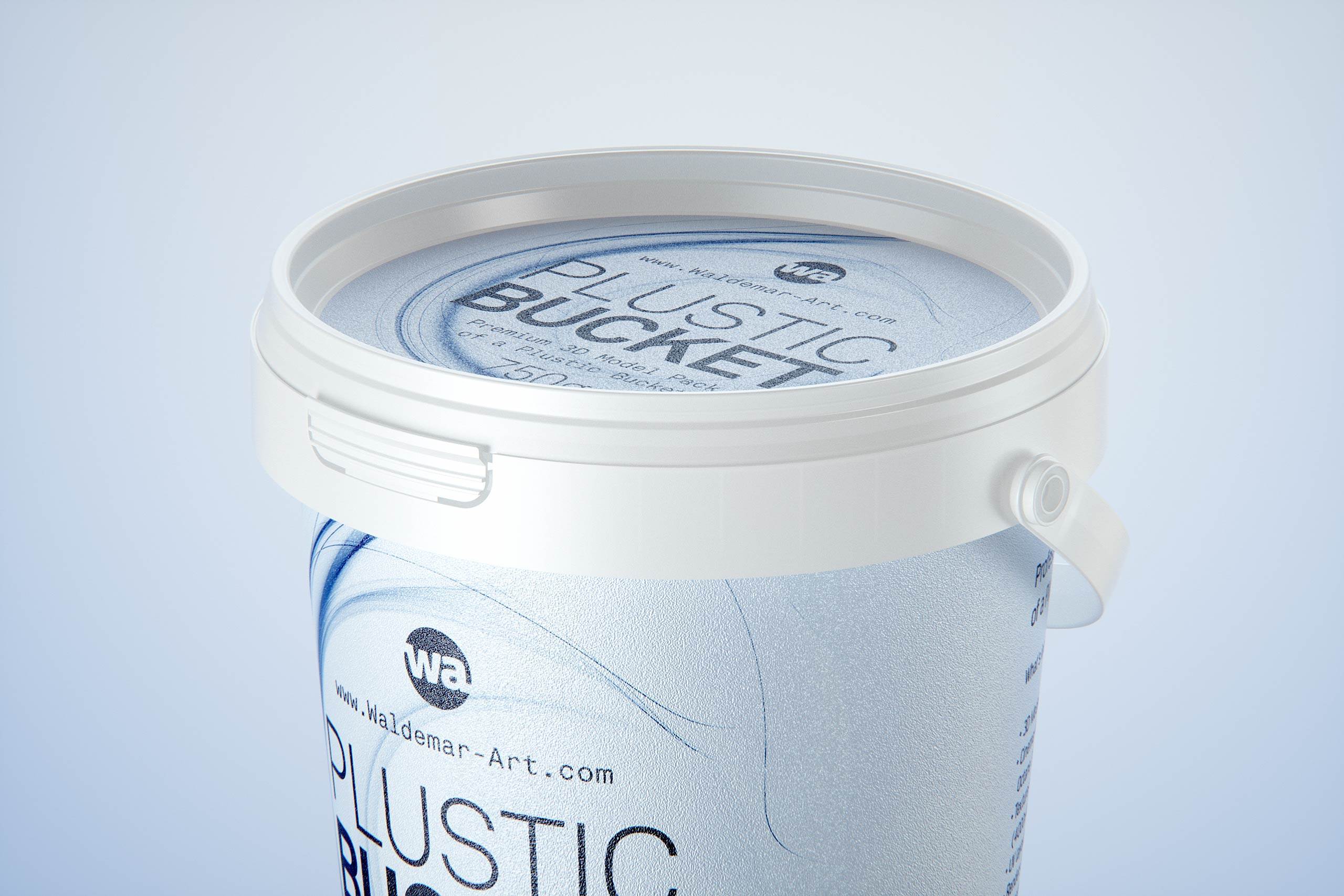 Plastic Bucket 750g packaging 3D model