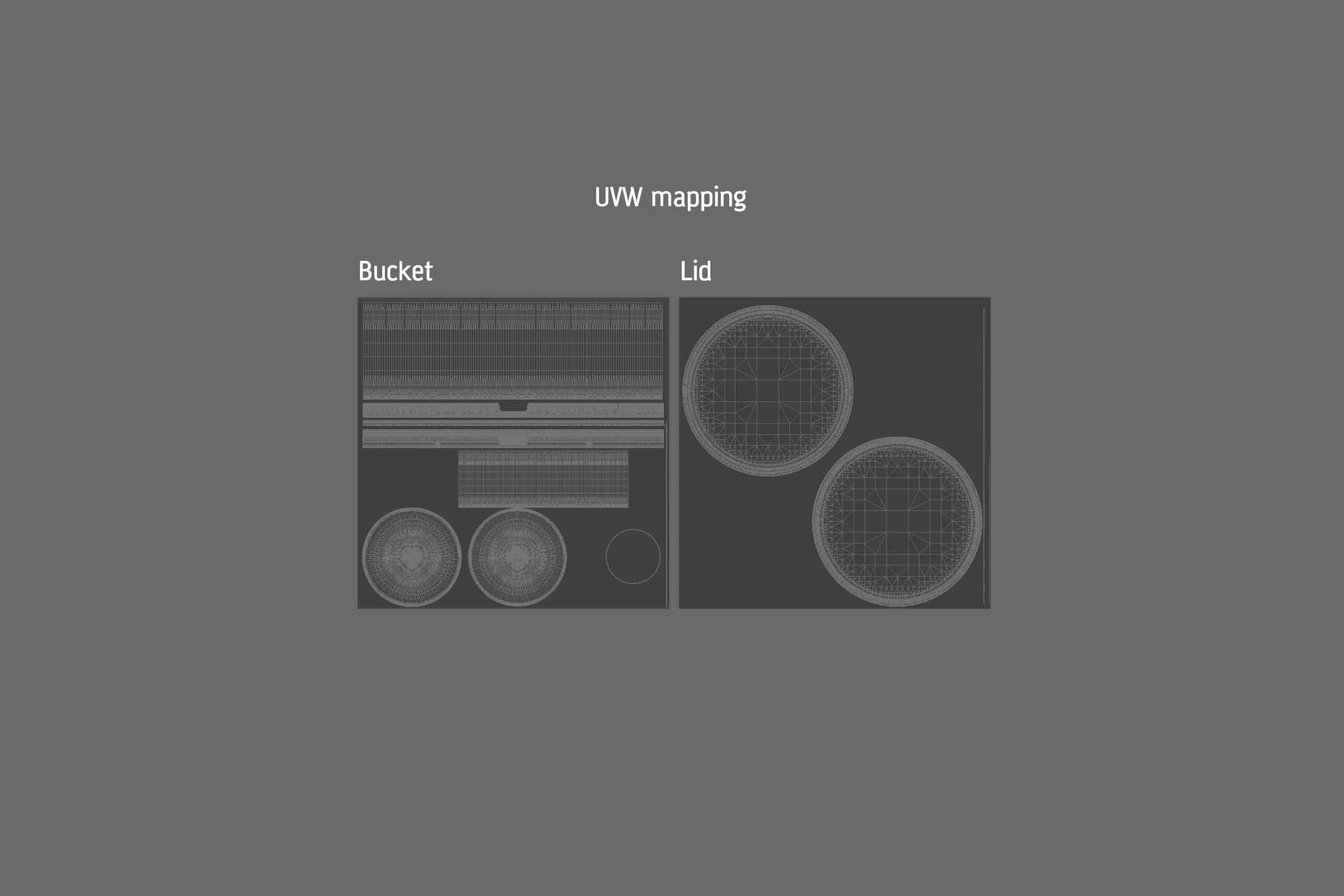 Plastic Bucket 750g packaging 3D model