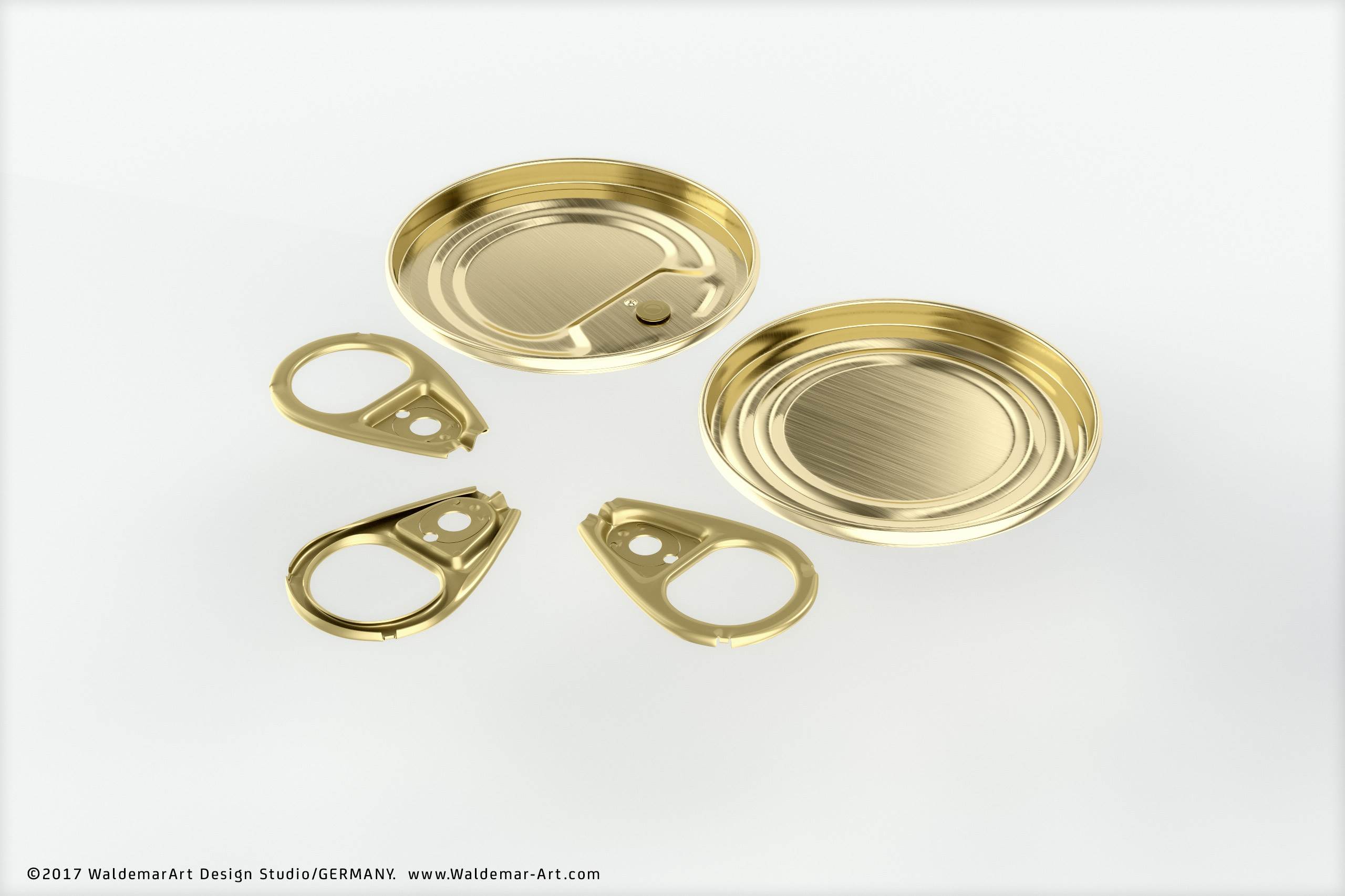 Packaging 3D model of the Tin metal can 70g with pull open