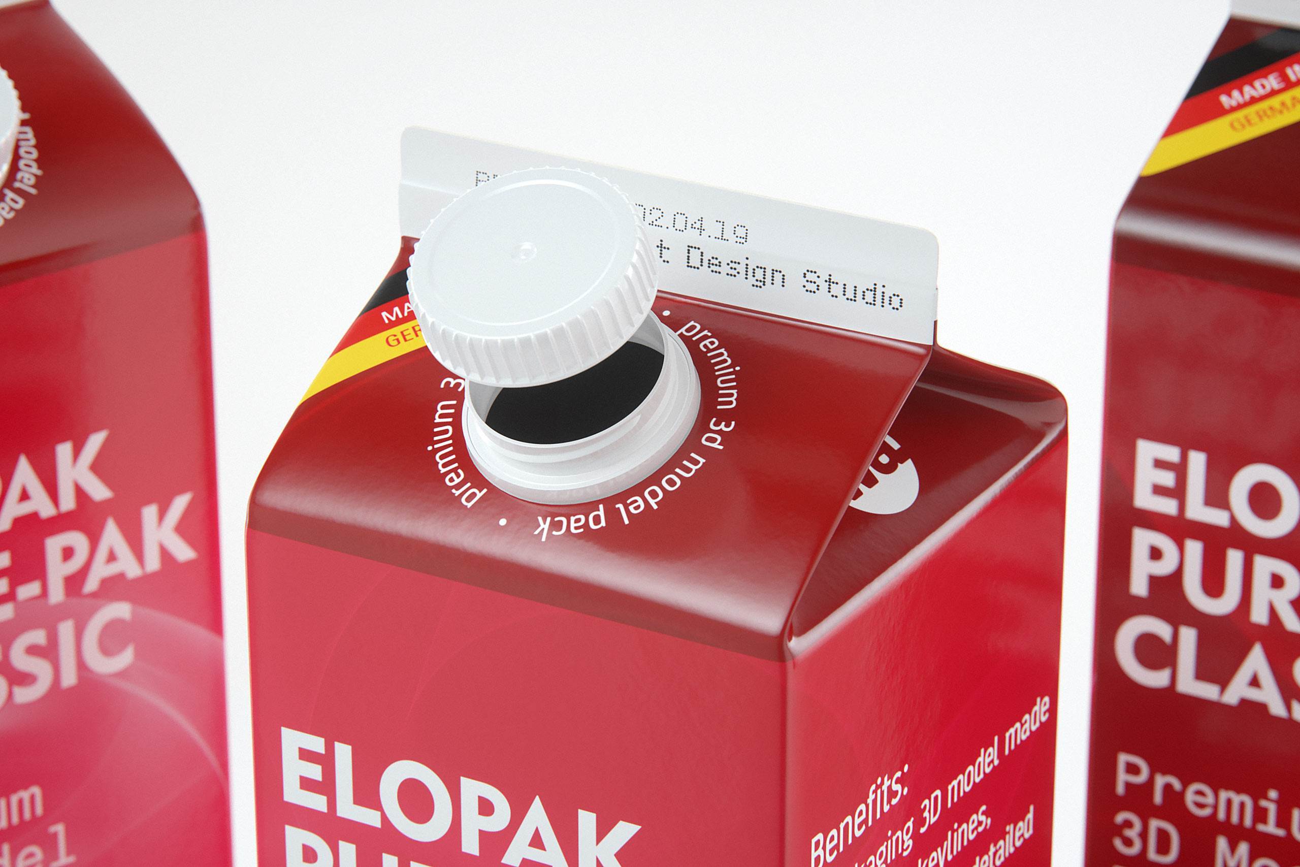Elopak Pure-Pak Classic 1000ml packaging 3d model