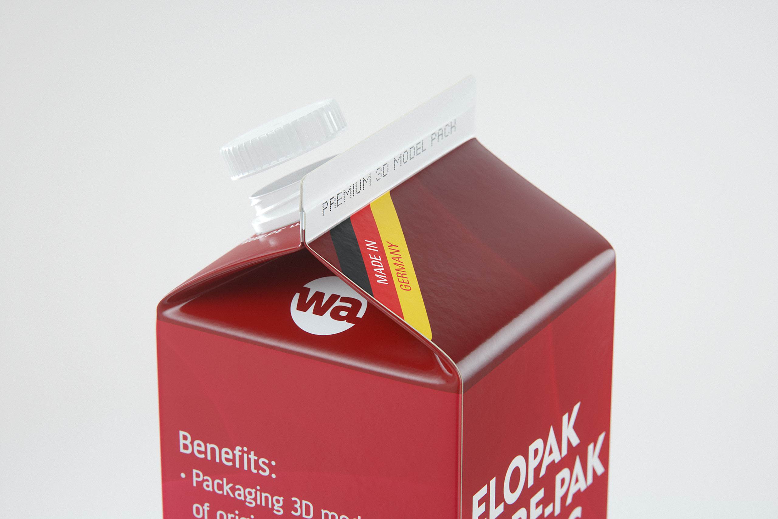 Elopak Pure-Pak Classic 1000ml packaging 3d model