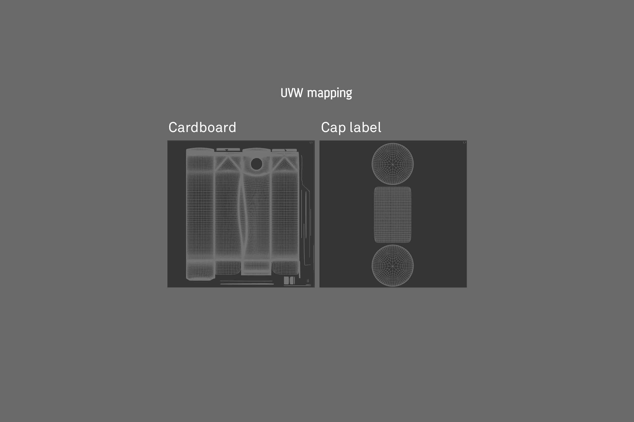 Elopak Pure-Pak Diamond Curve 900ml packaging 3D model pack - UVW mapping
