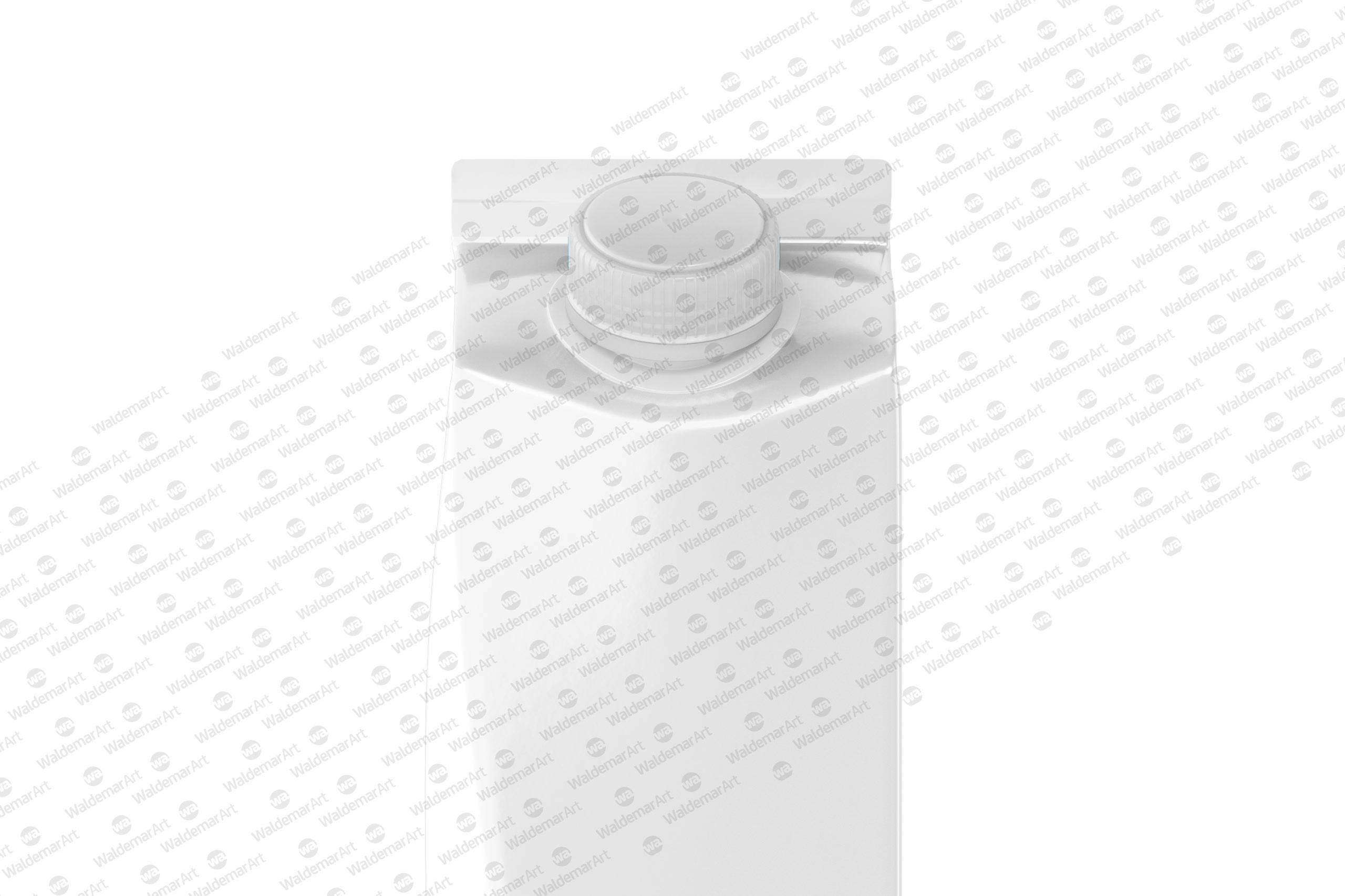 Mockup of Elopak Pure-Pak Diamond-Curve 1000ml packaging - Front view
