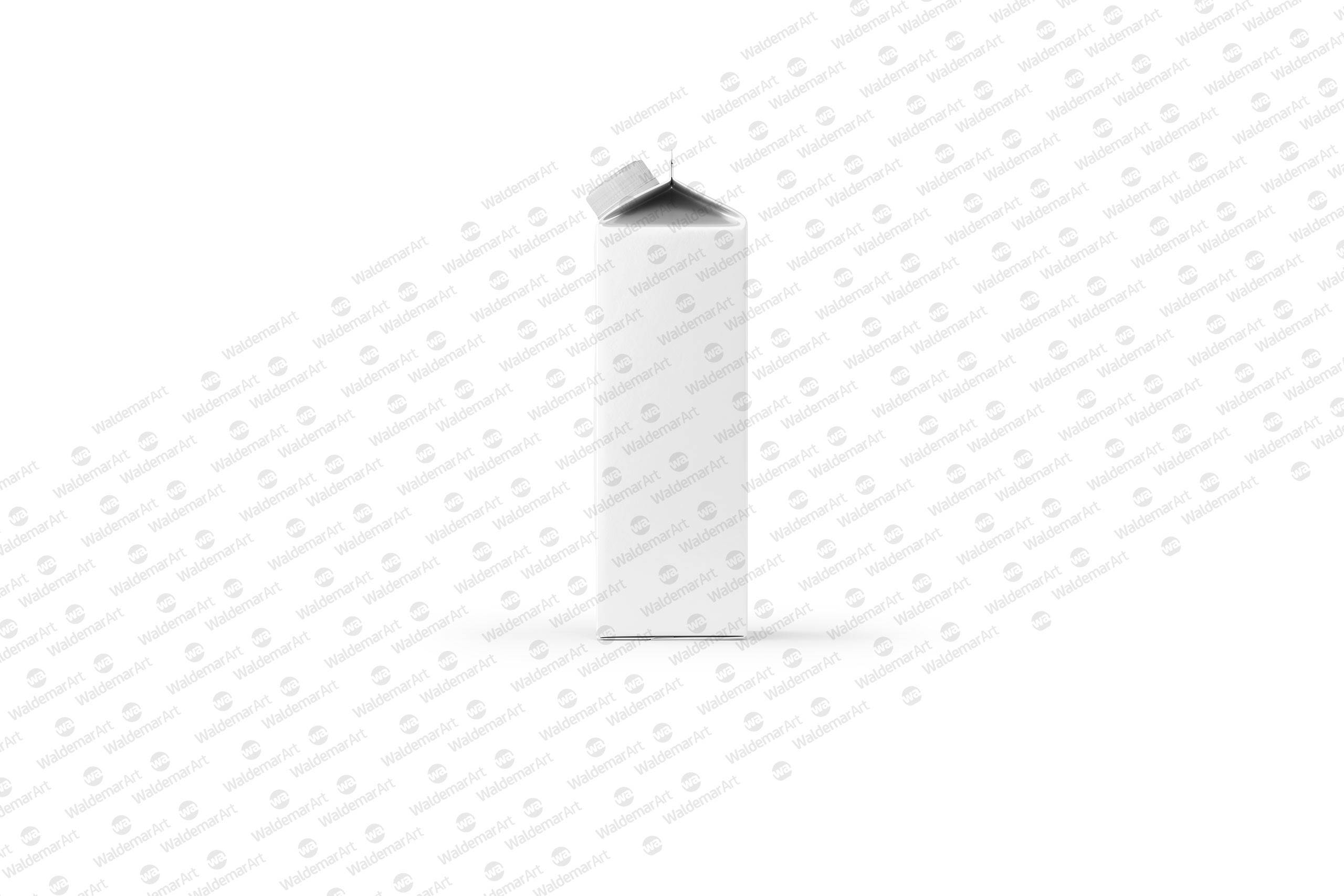 Mockup of Elopak Pure-Pak Diamond-Curve 1000ml packaging - Side view