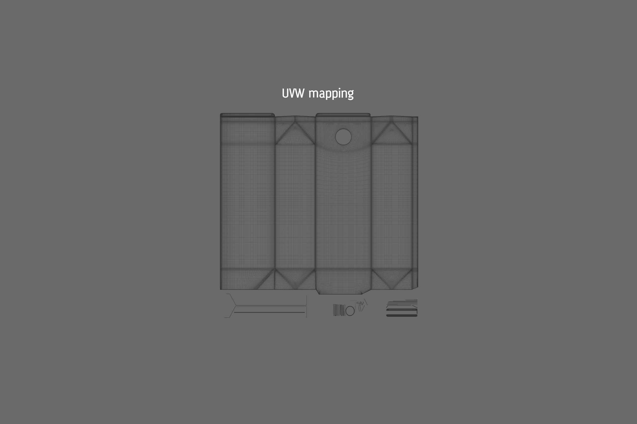 Elopak Pure-Pak Diamond Slim 1500ml carton packaging 3D model pack - UVW mapping