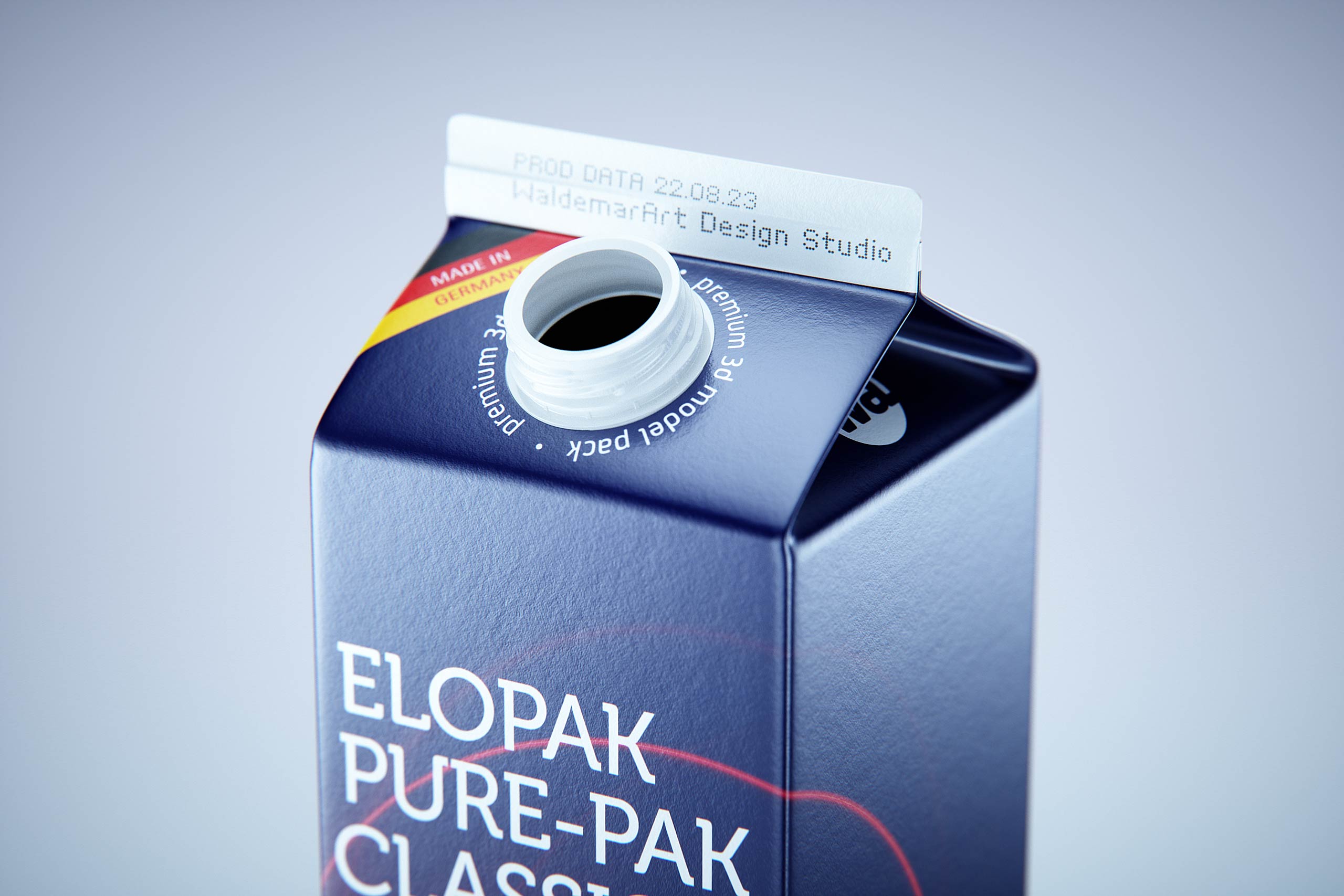 Elopak Pure-Pak Classic 1000ml with tethered cap TwistFlip 29 Packaging ...