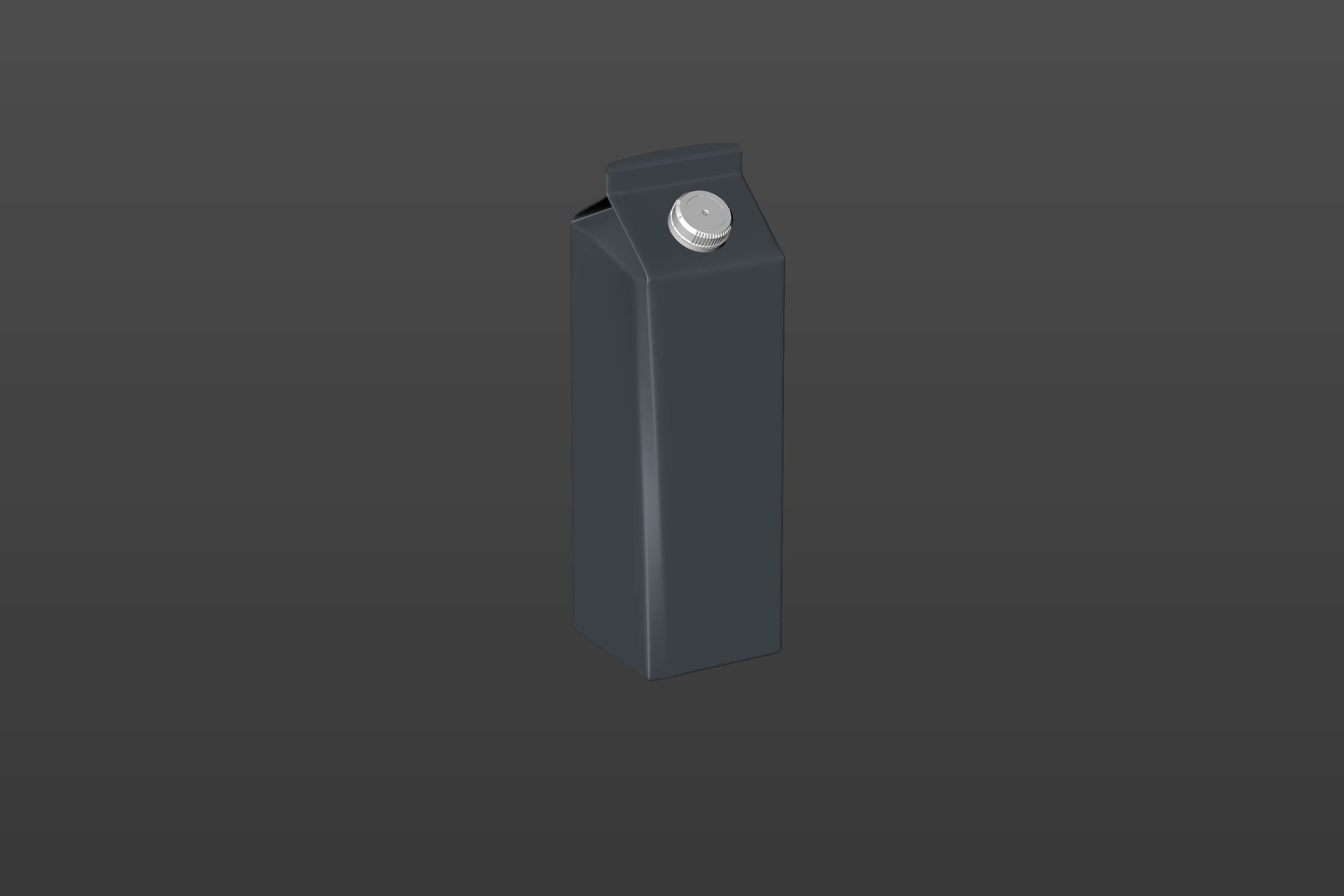 Premium carton packaging 3D model of Elopak Pure-Pak Sense Linea 1000ml with tethered cap TwistFlip 29