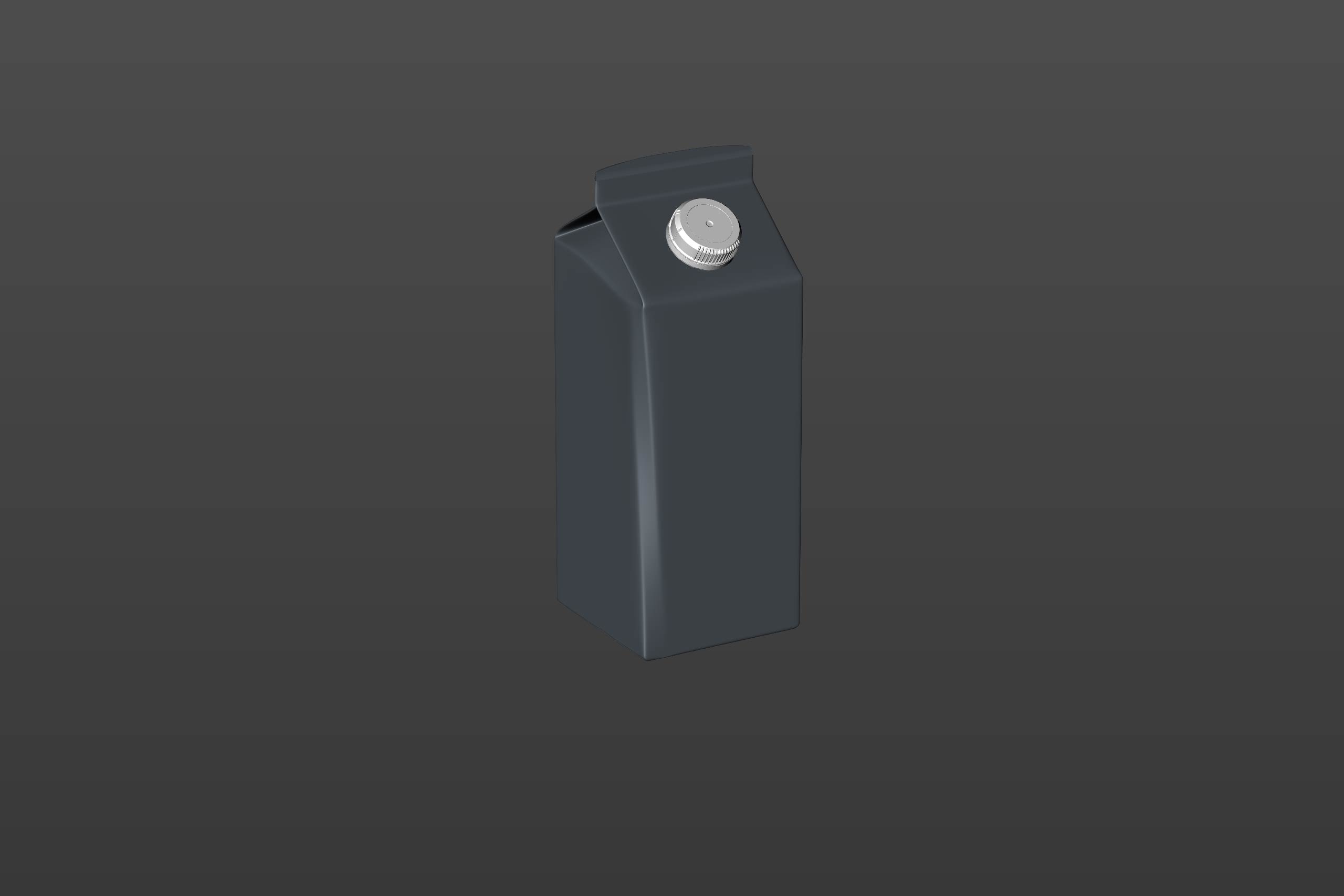 Premium carton packaging 3D model of Elopak Pure-Pak Sense Linea 750ml with tethered cap TwistFlip 29