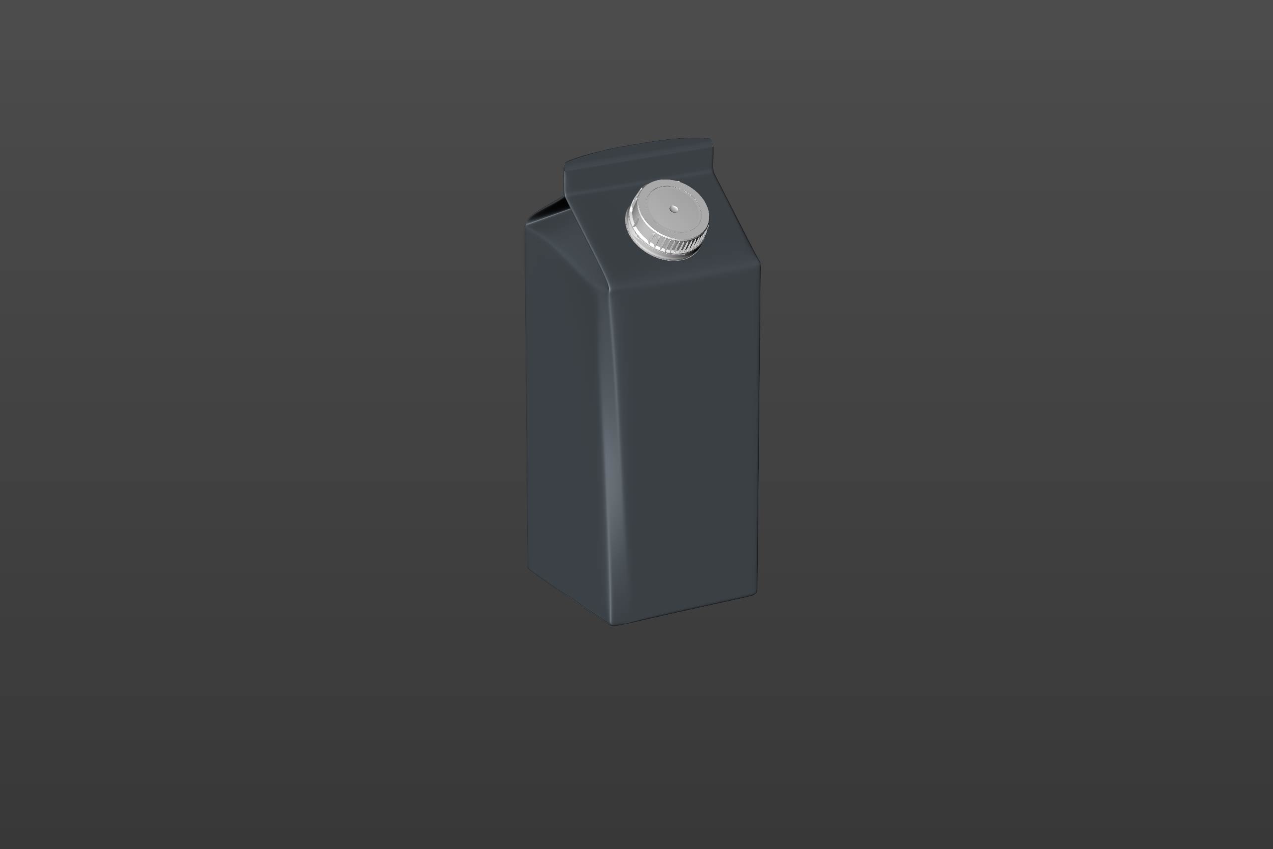 Premium carton packaging 3D model of Elopak Pure-Pak Sense Linea 750ml with tethered cap TwistFlip 34 - UVW mapping