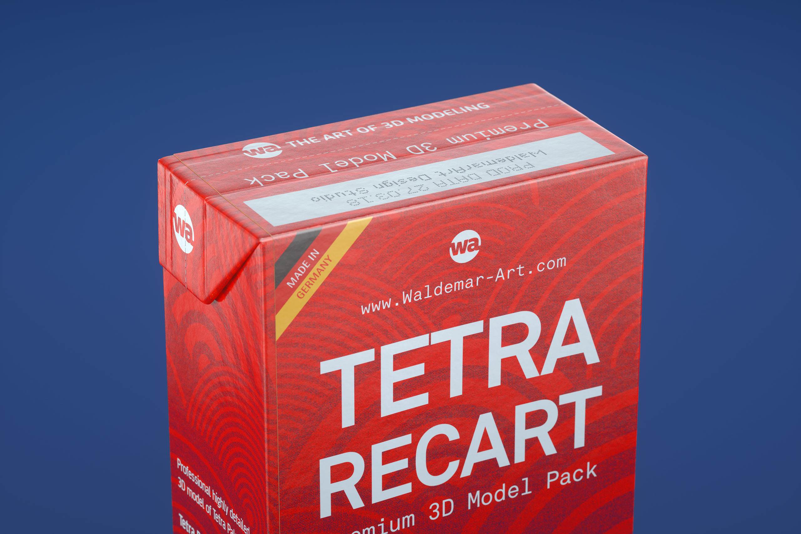 Tetra Pack Recart 200, 440 and 500ml carton packaging 3D model pak