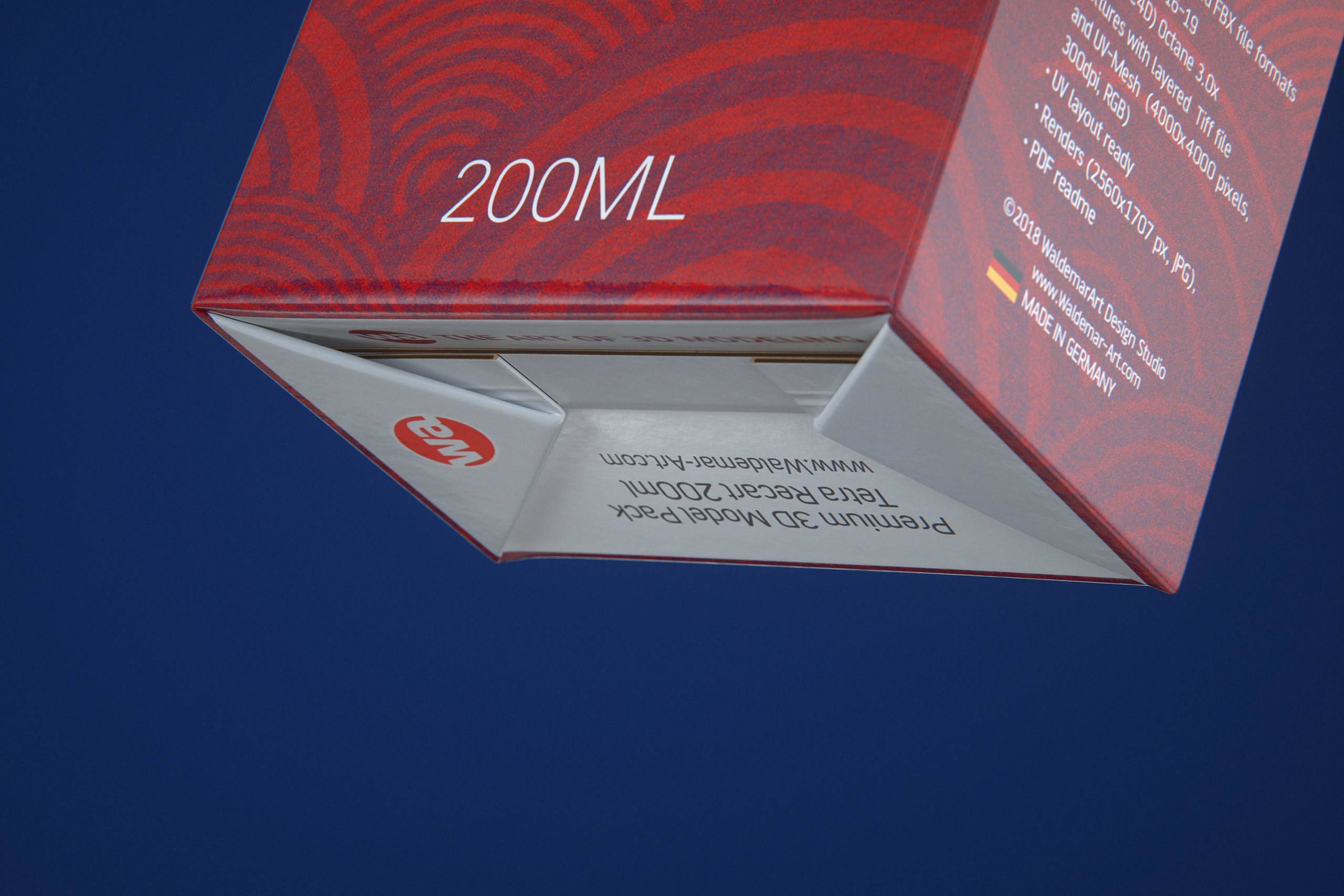 Tetra Pack Recart 200ml Premium carton packaging 3D model pak