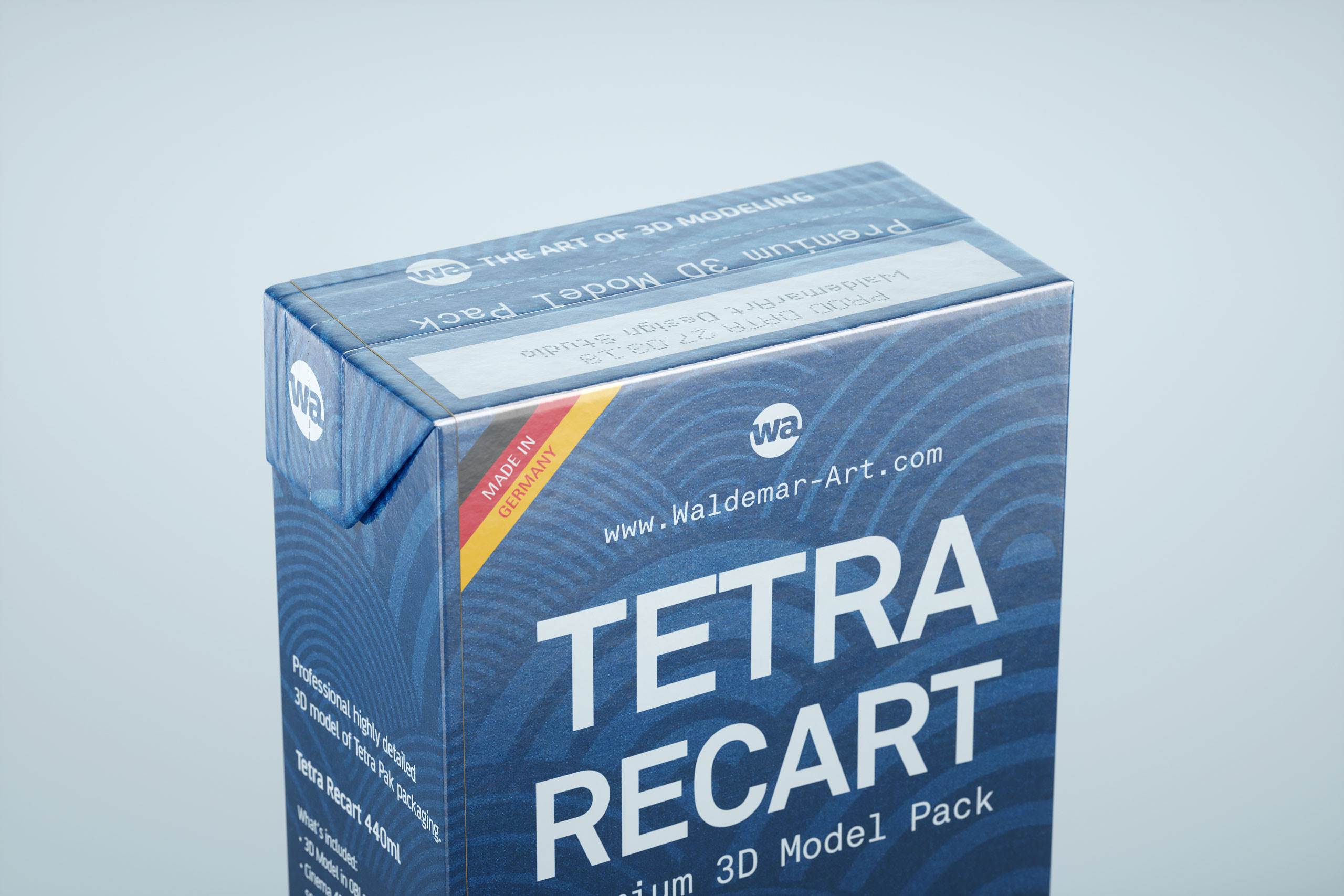 Tetra Pack Recart 340, 390 and 440ml carton packaging 3D model pak