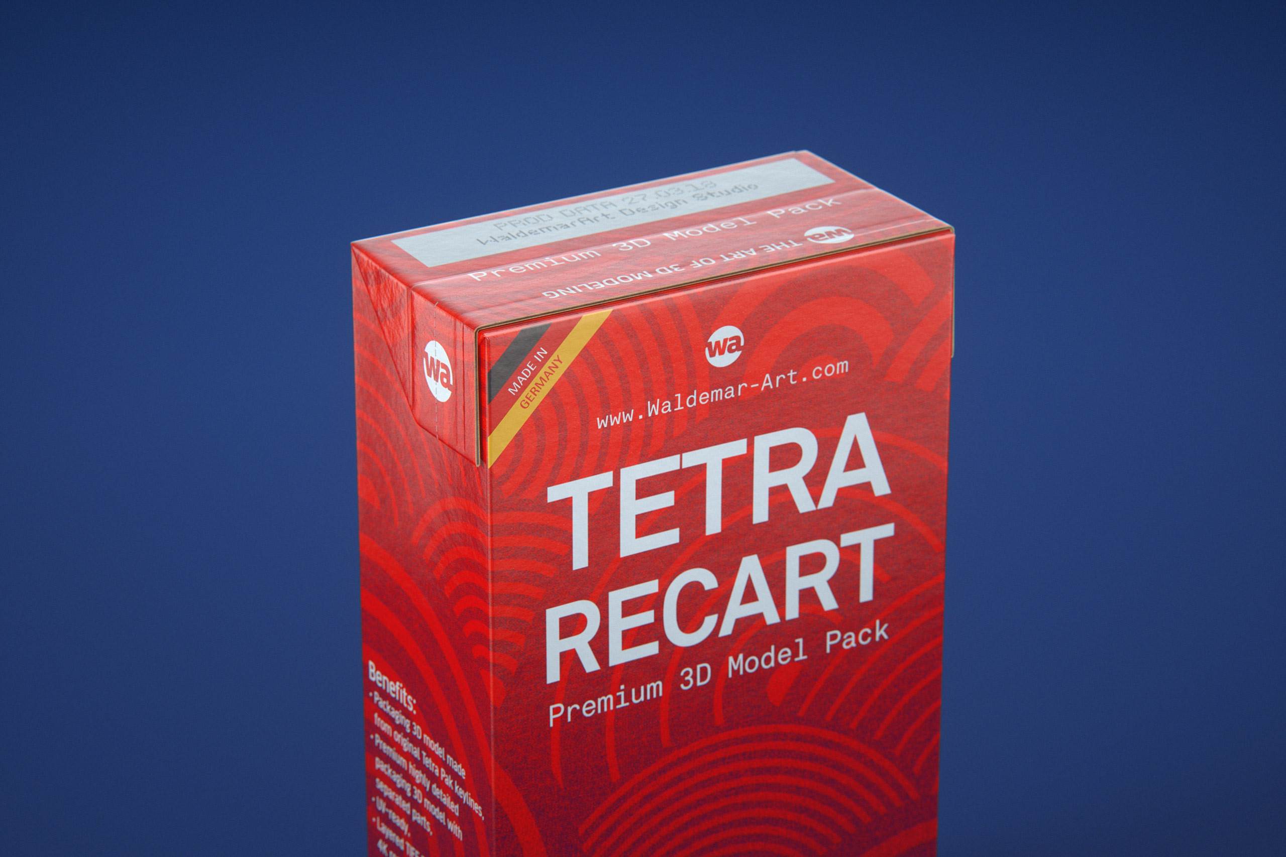 Tetra Pack Recart 500ml Premium carton packaging 3D model pak