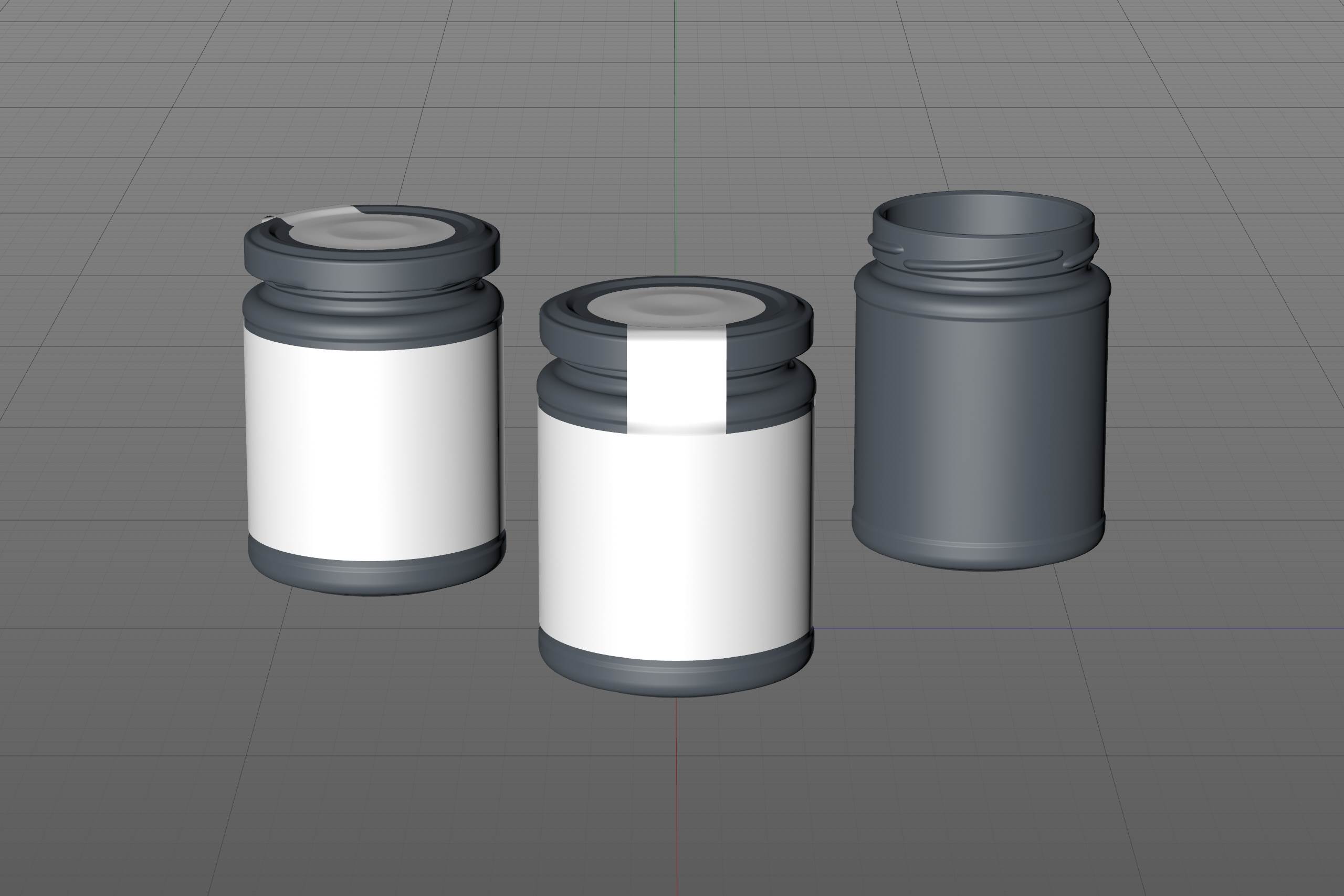 Fig Jam Glass Jar 200ml packaging 3d model