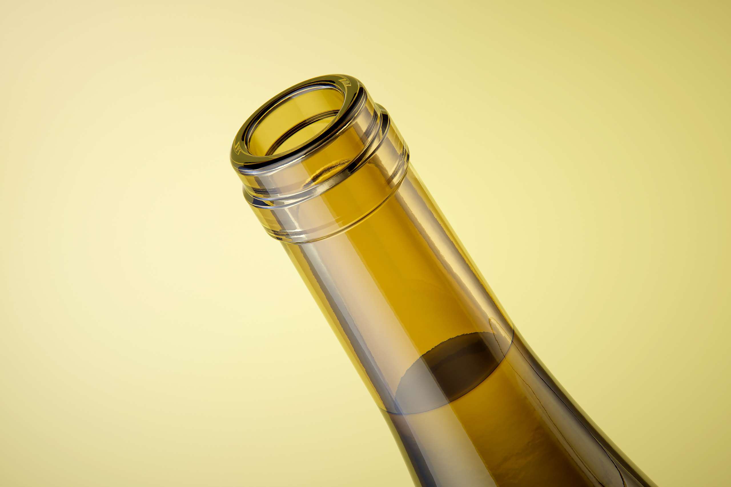 Riesling wine bottle 750ml with a cork and labels Premium 3D model pack