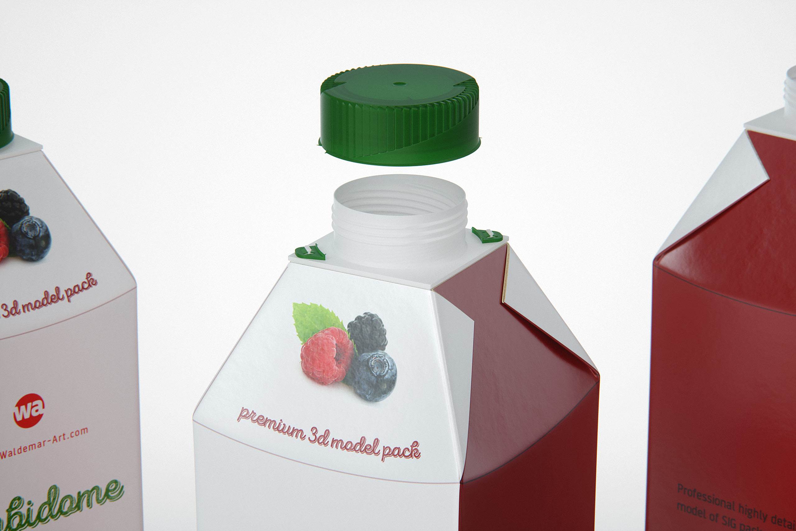 SIG Combidome 1000ml 3D packaging model