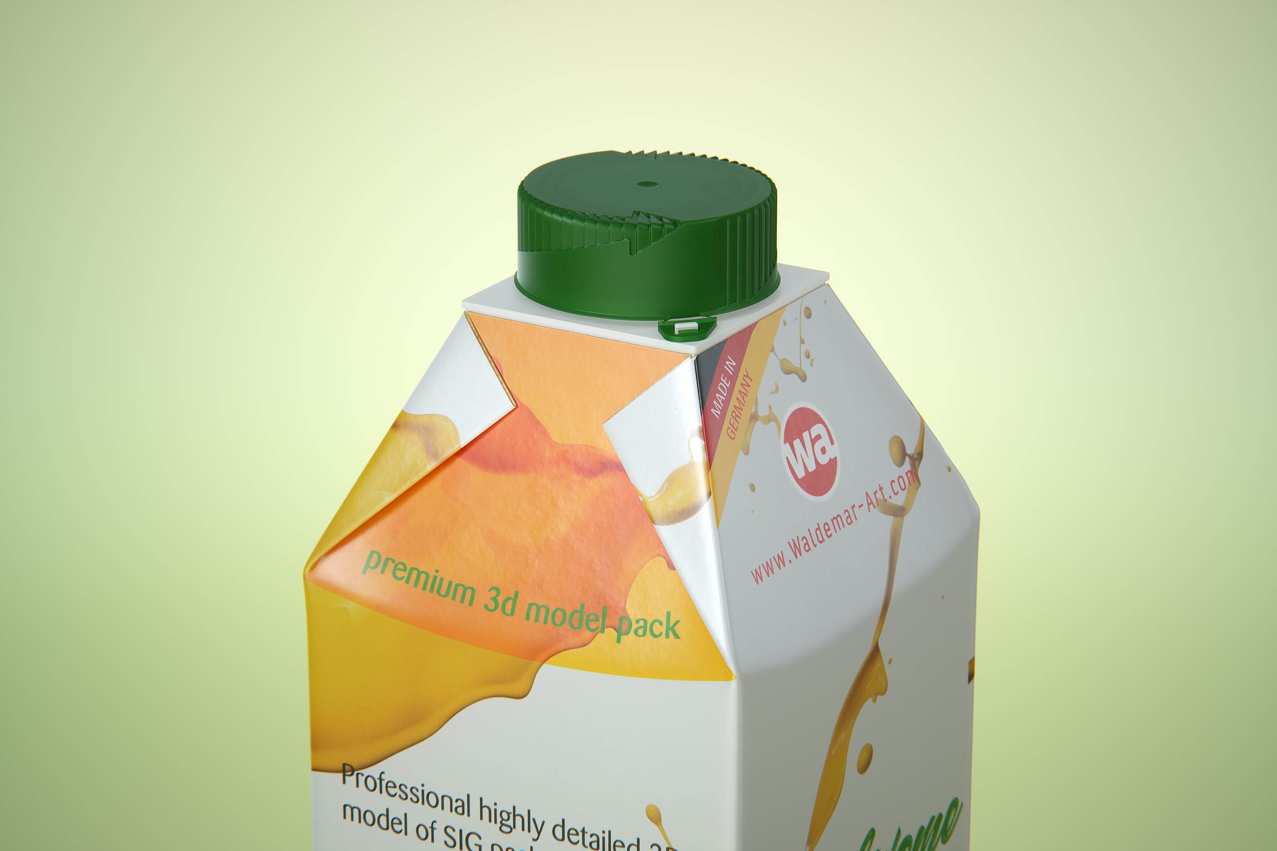 SIG Combidome 750ml premium carton packaging 3D model pak