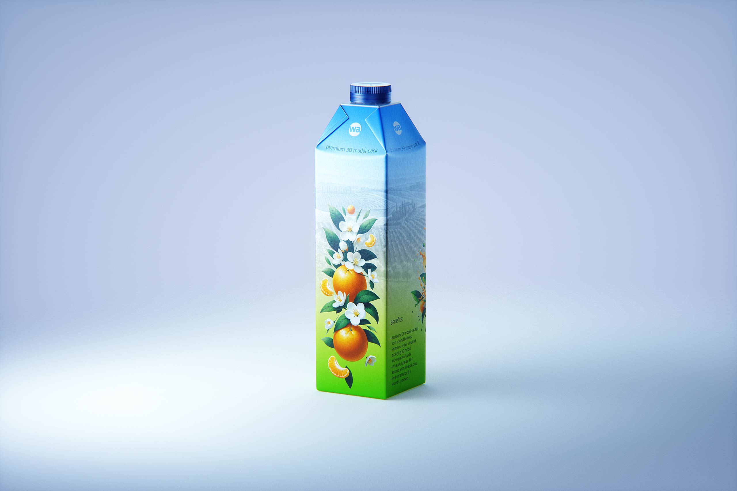 SIG DOME (CombiDome) 1000ml with tethered cap DomeTwist premium carton packaging 3d model
