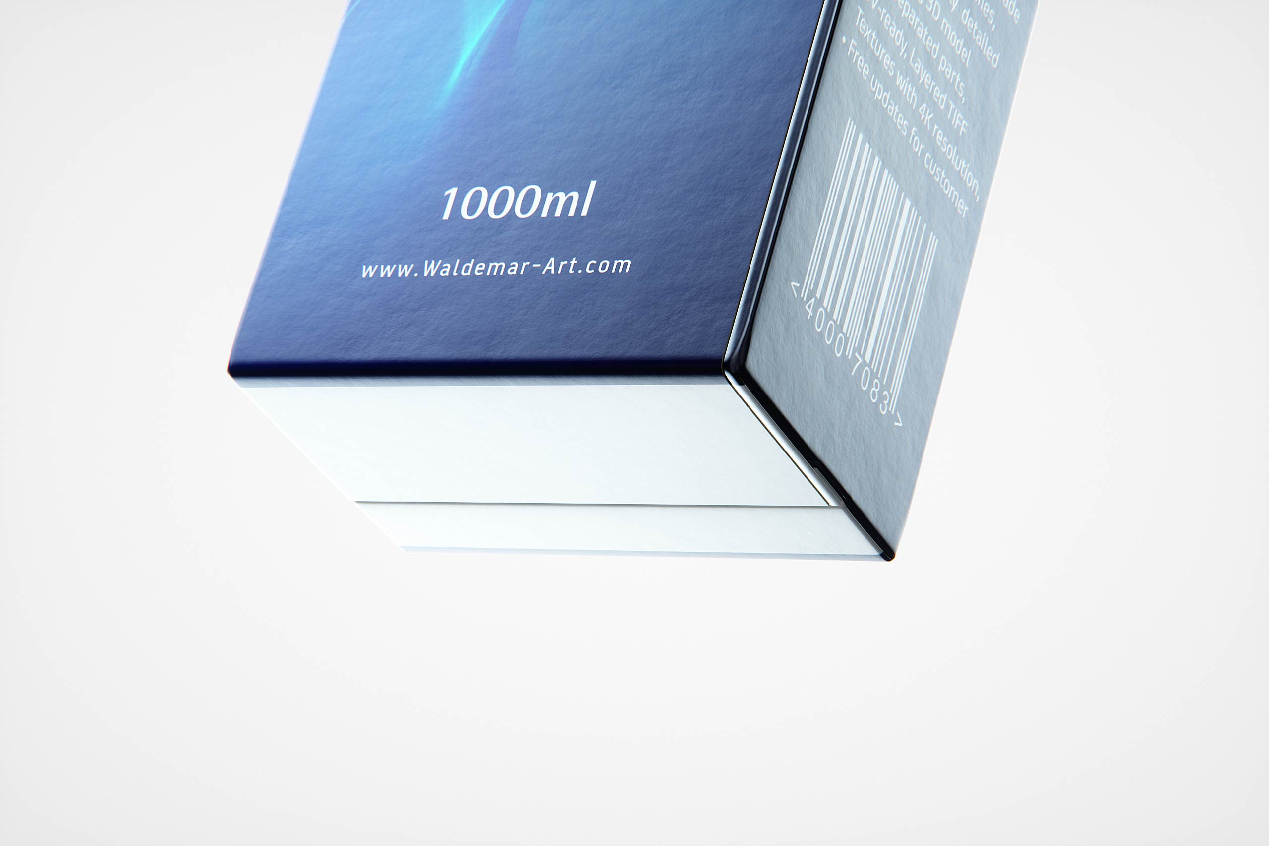 SIG SlimlineBloc 1000ml with tethered cap SwiftCap premium carton packaging 3D model