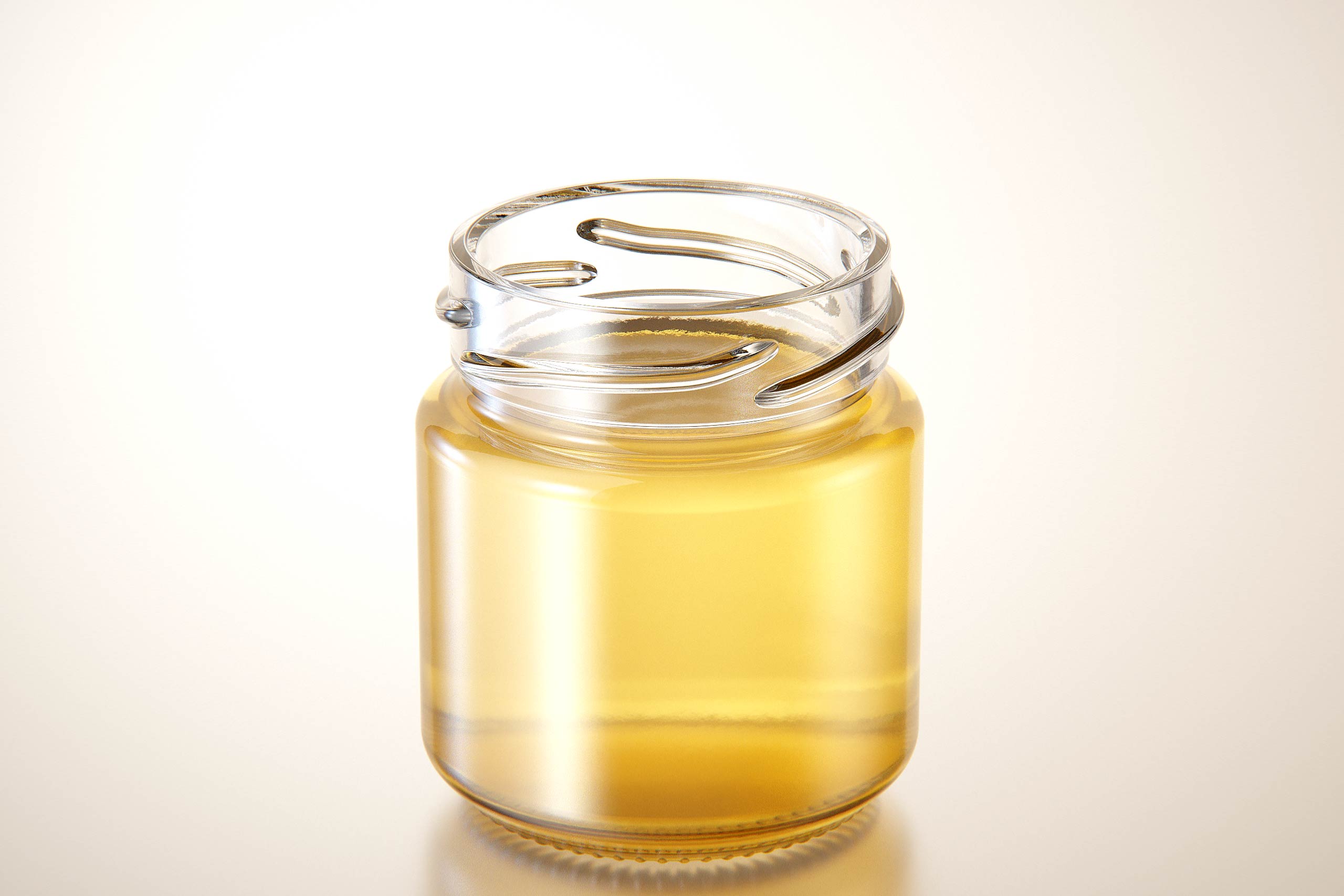Set of x3 Acacia Honey Glass Jar 50g packaging 3d model