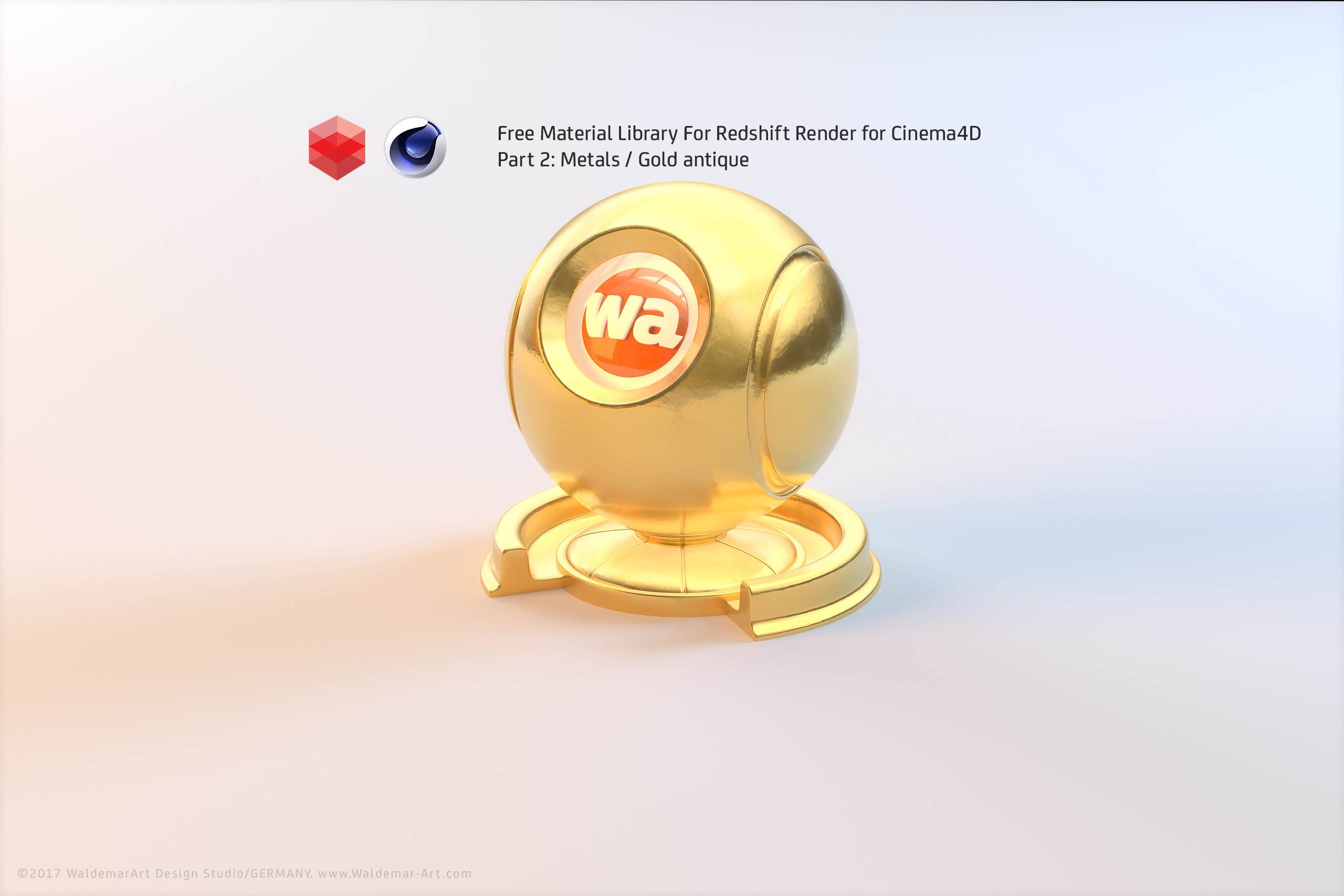 Free Redshift Material Pack/Library for Cinema 4D - Part 2 - Metals
