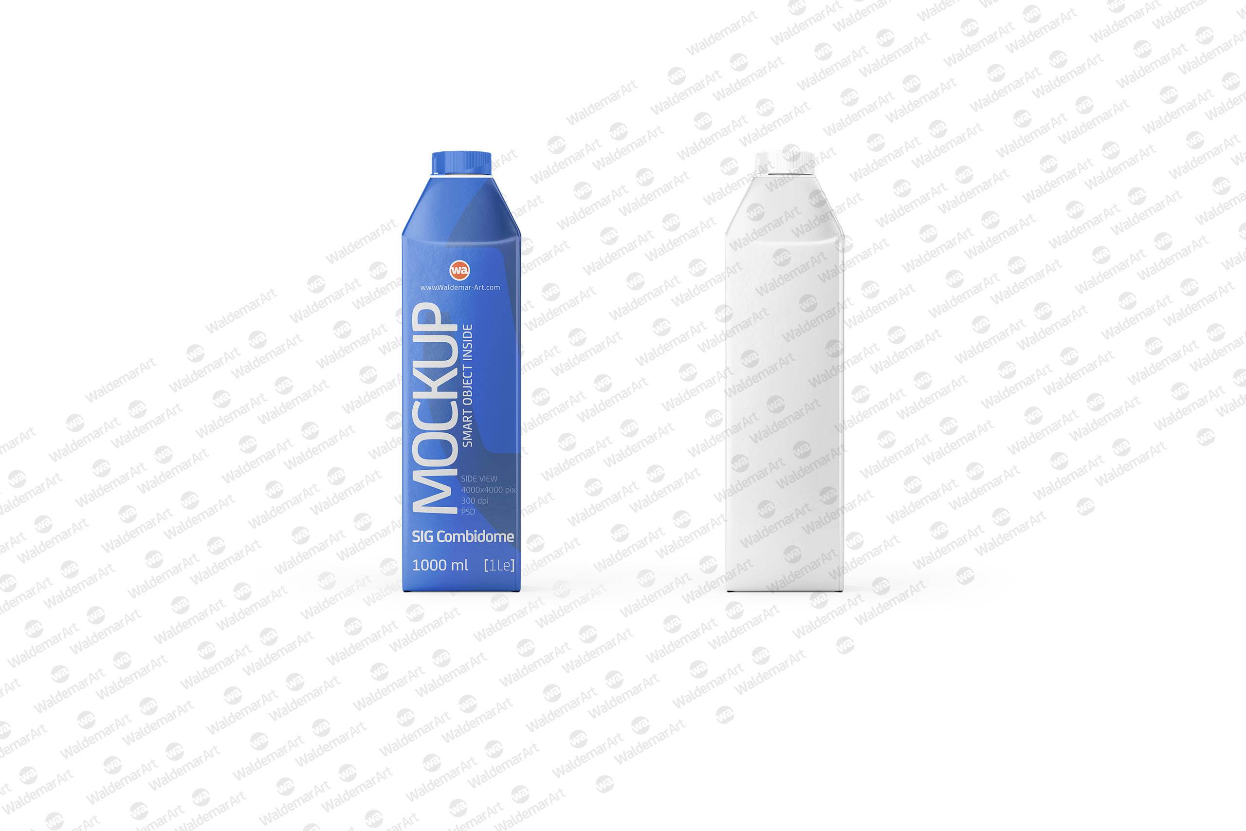 SIG Combidome 1000ml packaging Mock-up - Side view
