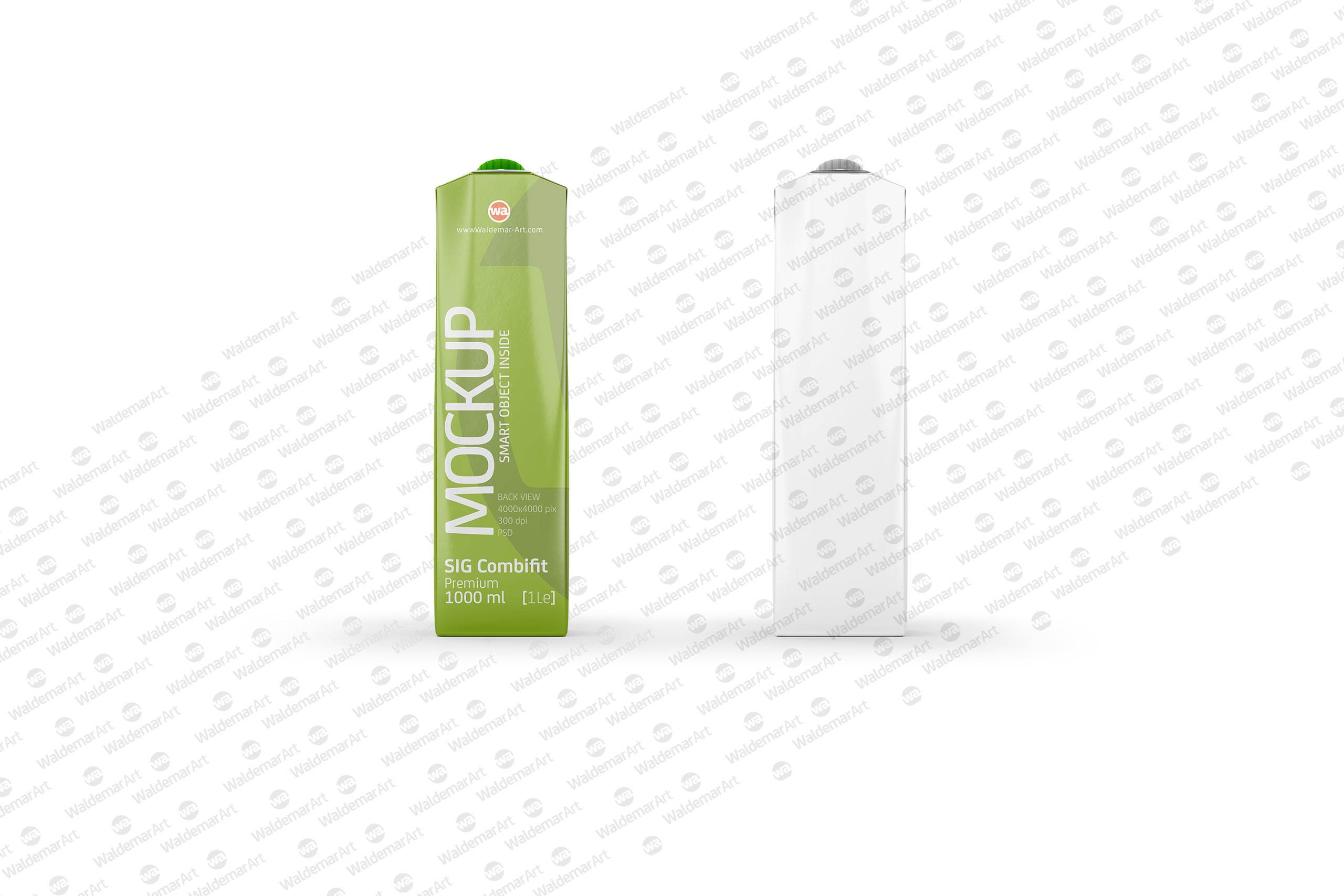 SIG Combifit 1Le (1000ml) Premium Photoshop Mockup - Back view