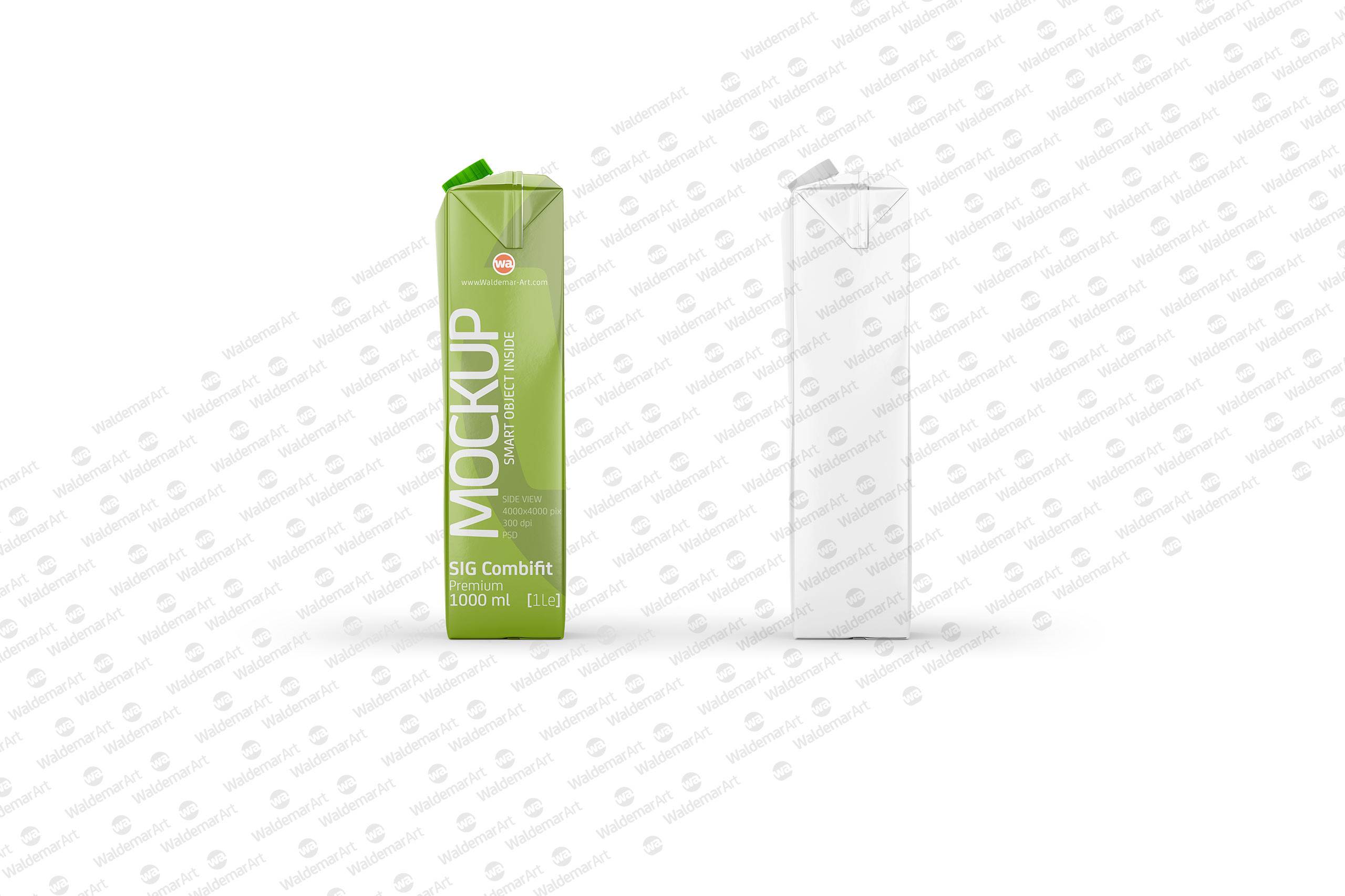 SIG Combifit 1Le (1000ml) Premium Photoshop Mockup - Side view