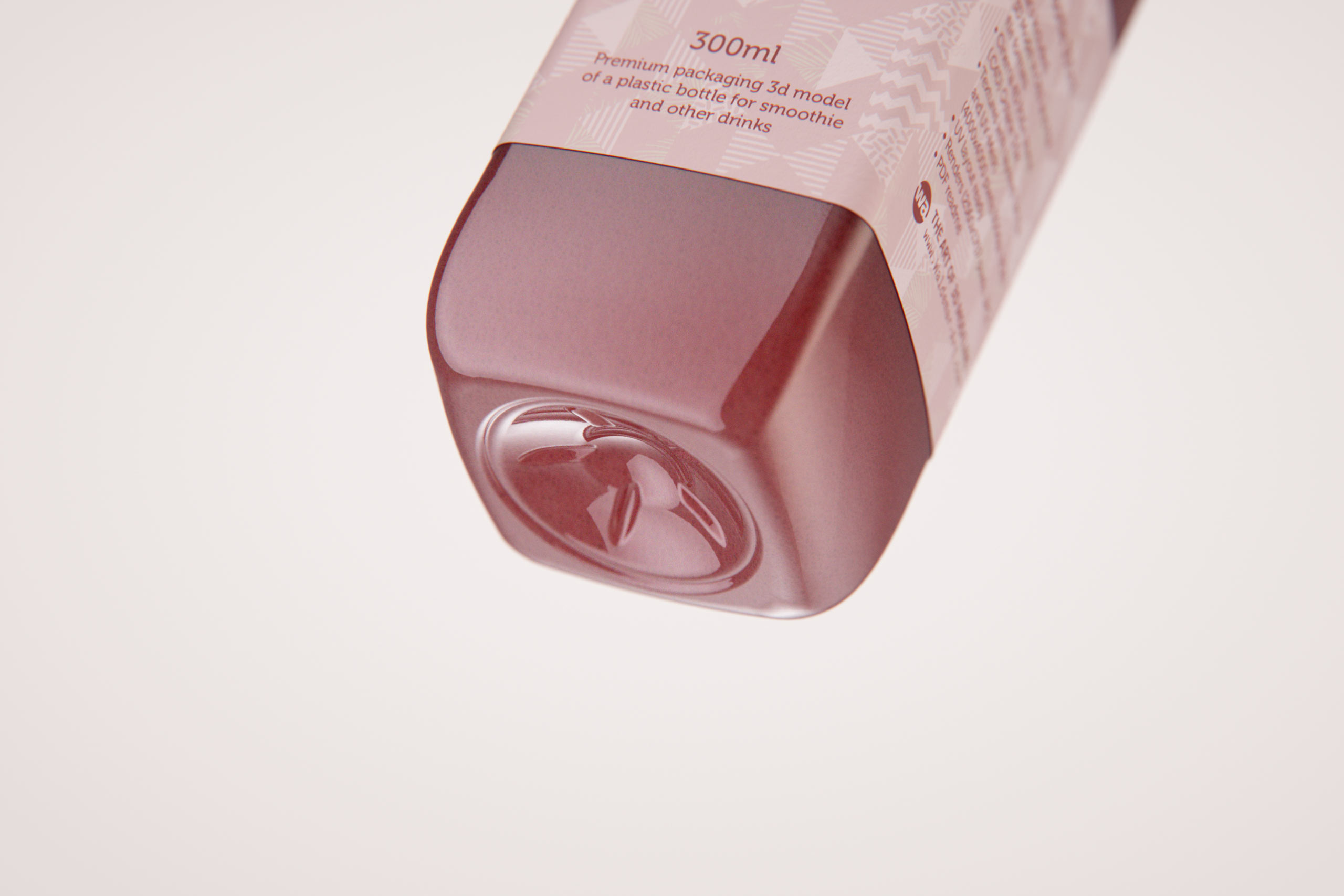 Smoothie Plastic Bottle 300ml packaging 3d model